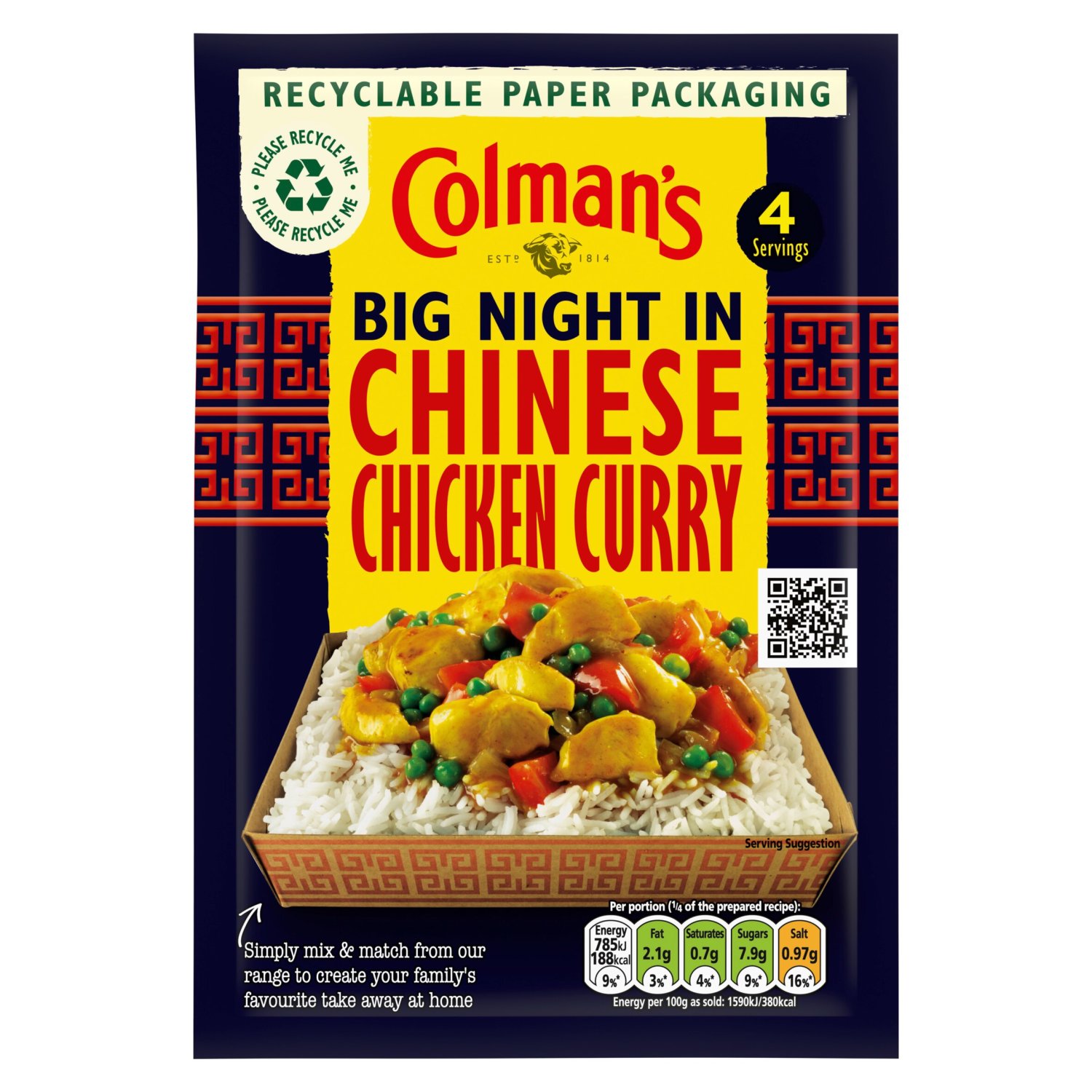 Colmans Big Night in Recipe Mix Chinese Chicken Curry (47 g)