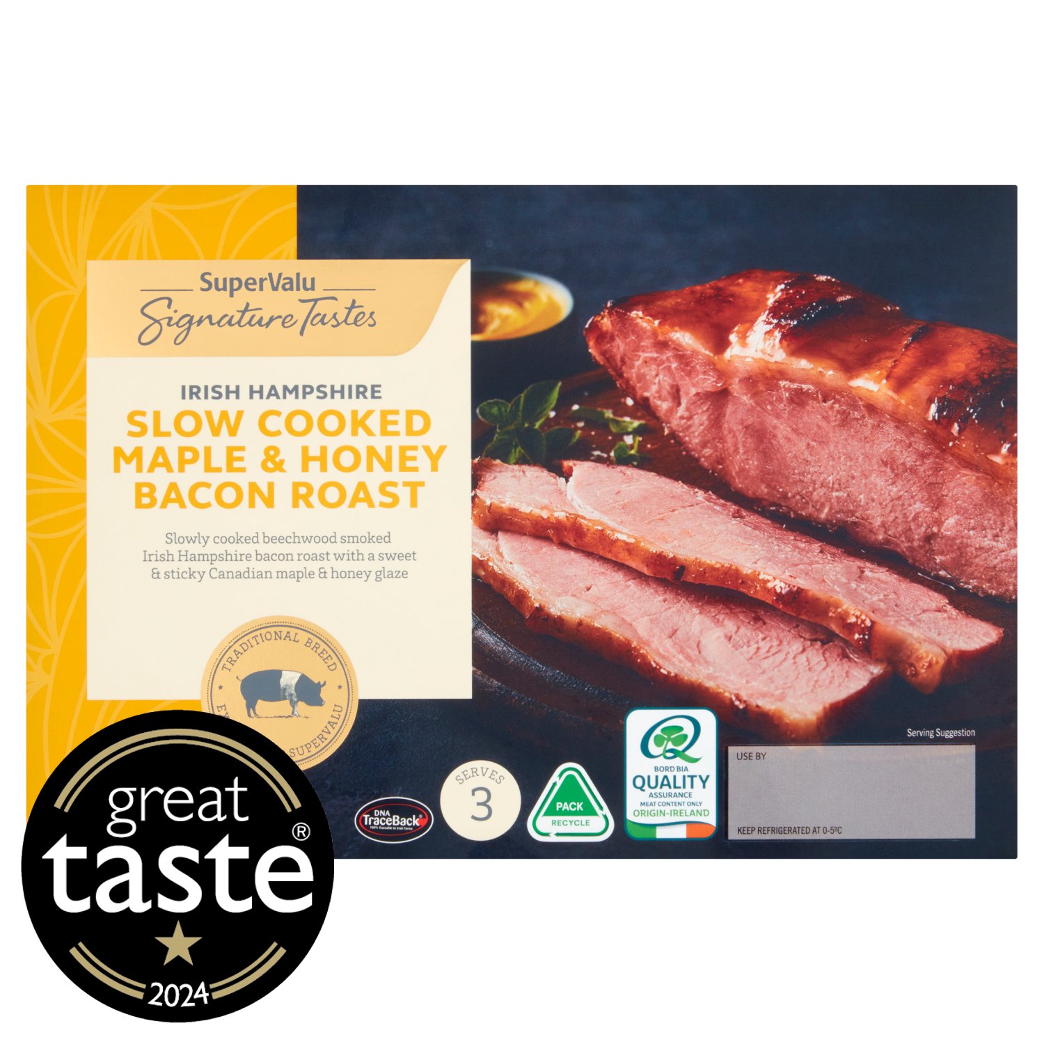 SuperValu Signature Tastes Irish Hampshire Slow Cooked Bacon Honey & Maple Glaze (600 g)