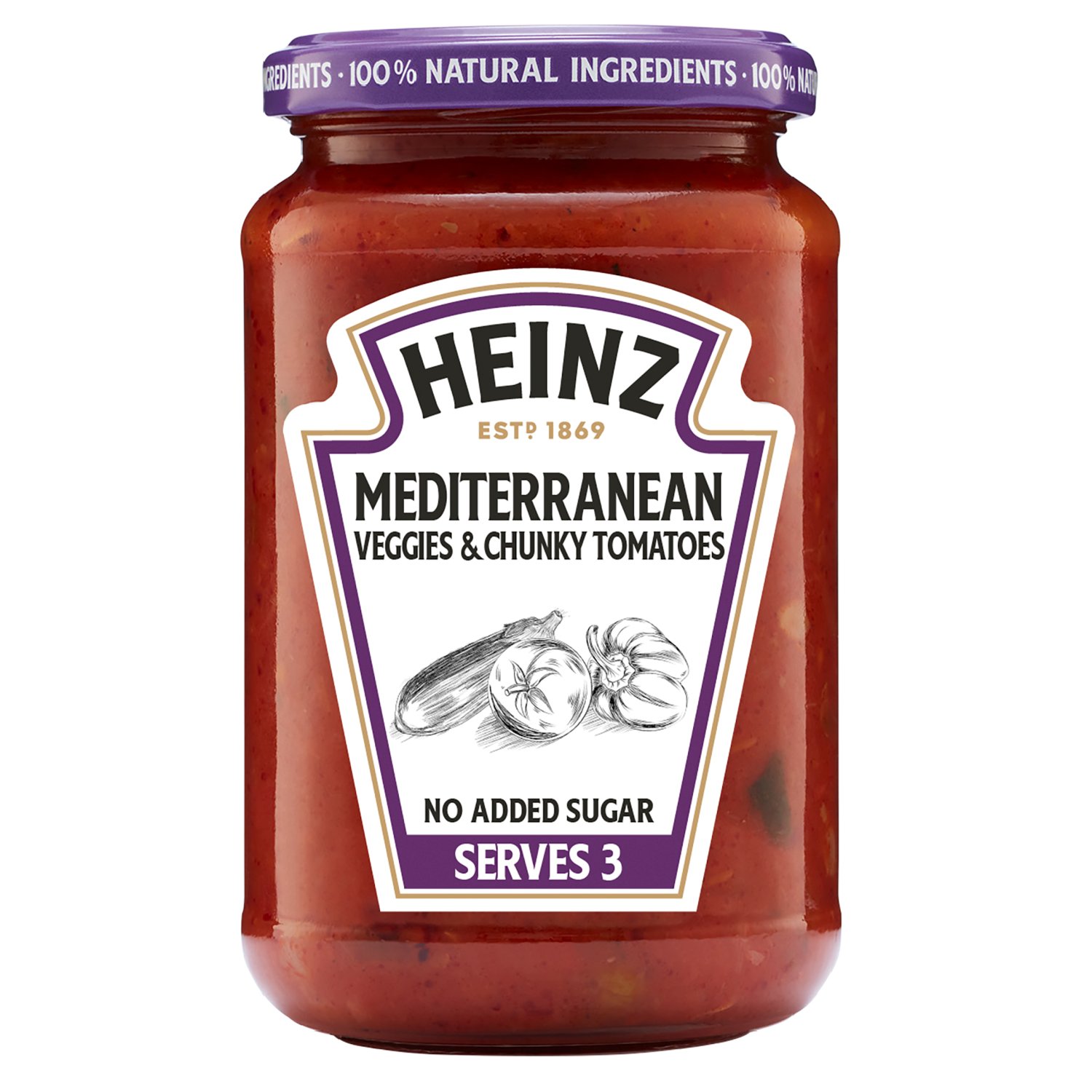 Heinz Mediterranean Veggies & Chunky Tomatoes Sauce (350 g)