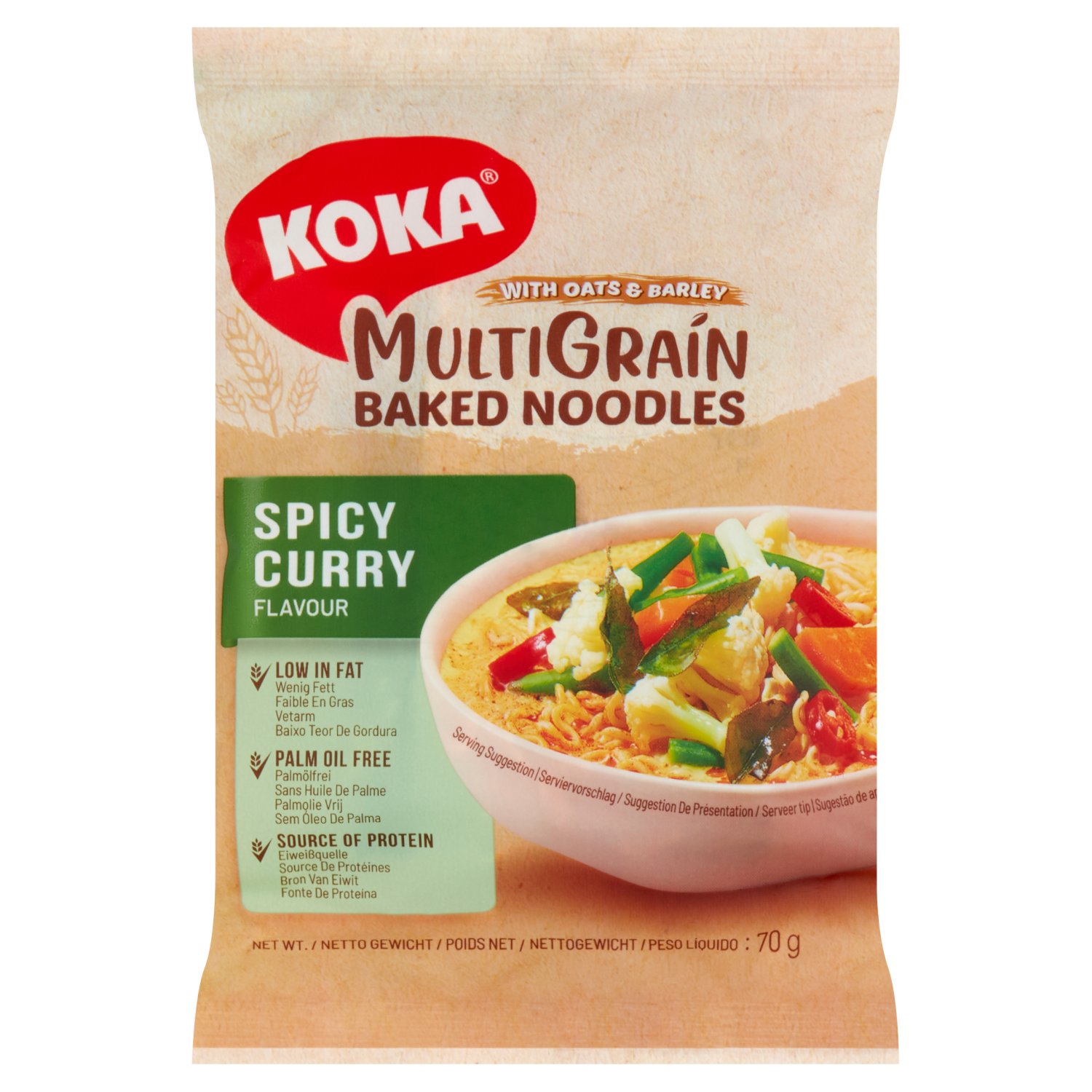 Koka Spicy Curry Multigrain Baked Noodle (70 g)