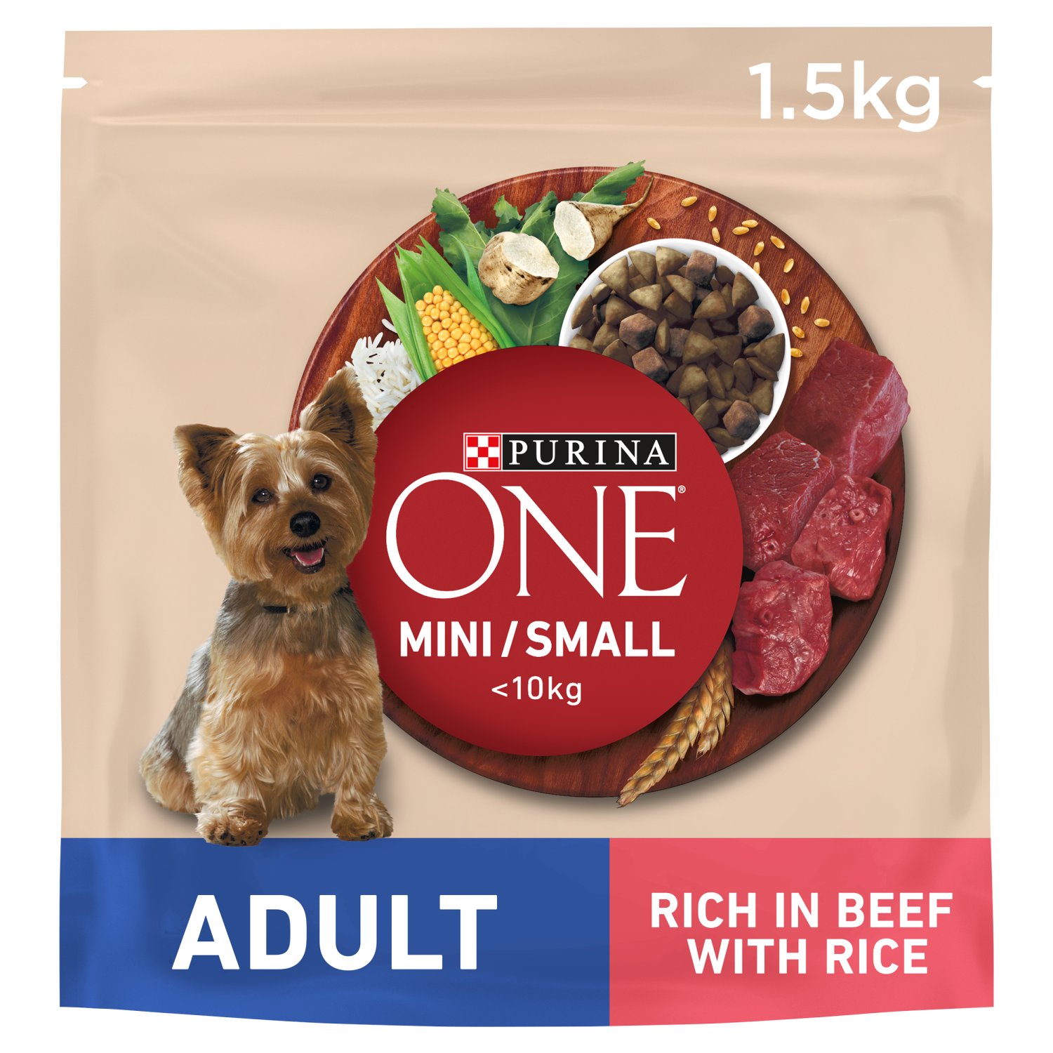 Purina One Small Dog Adult Beef & Rice (1.5 kg)