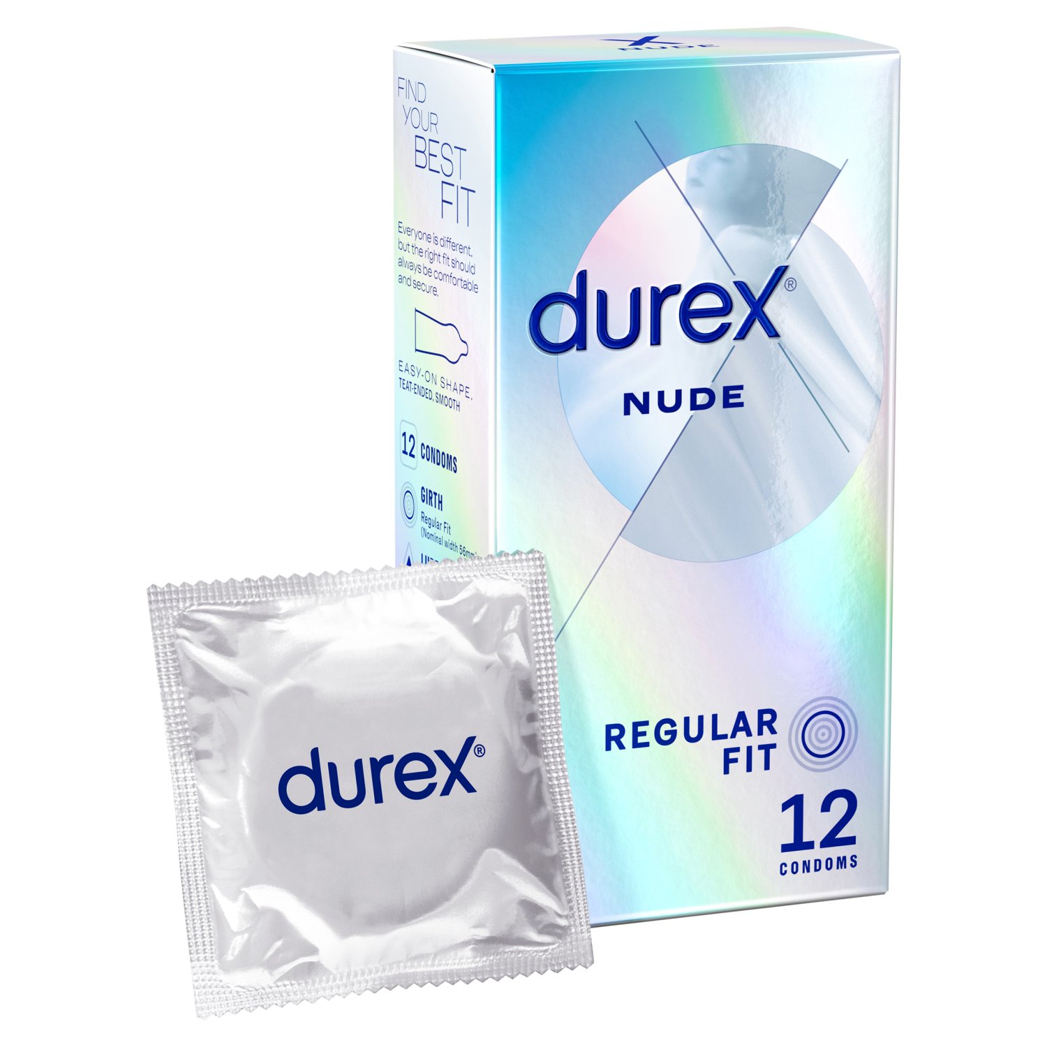 Durex Nude Regular Fit Condoms (12 Piece)