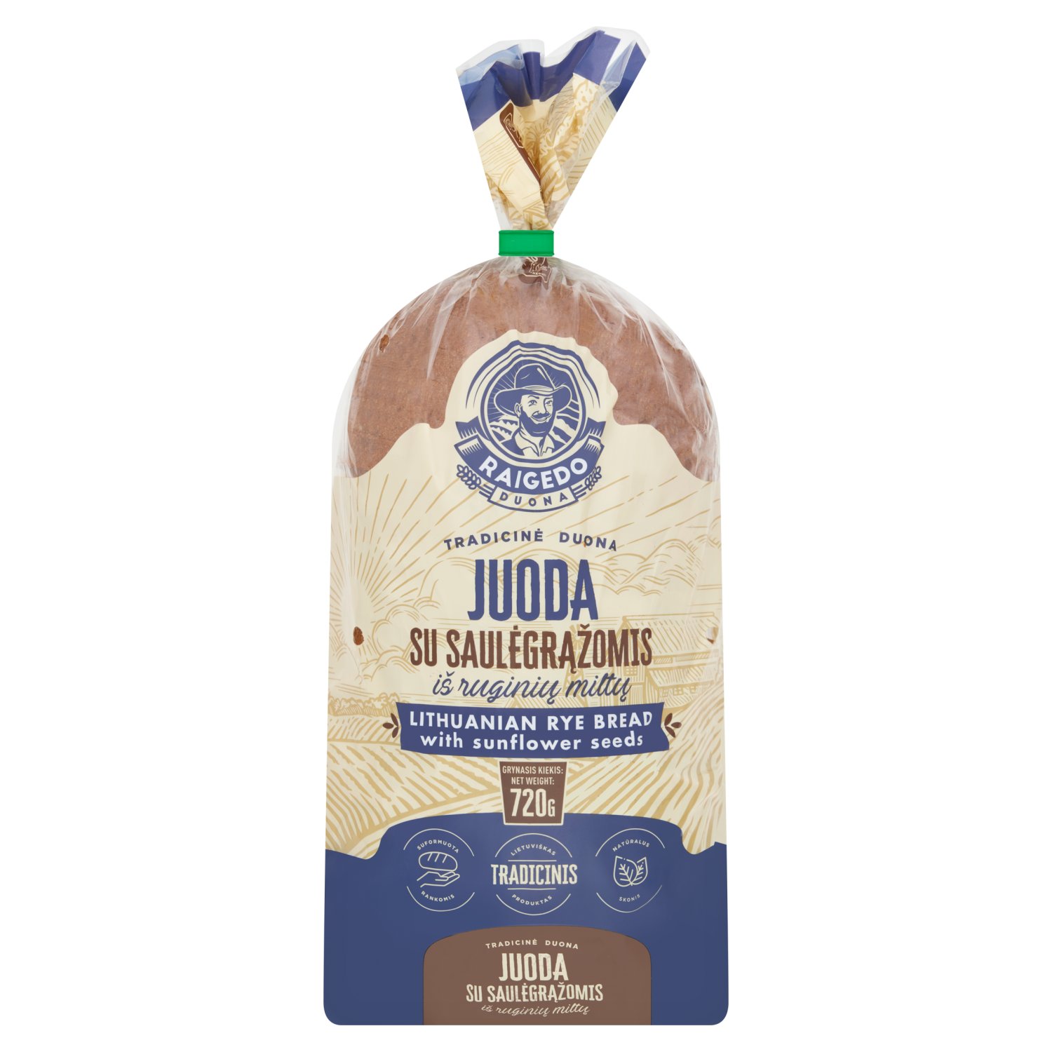 The Happy Family Bakery Rye Bread Juoda With Sunflower Seeds (720 g)