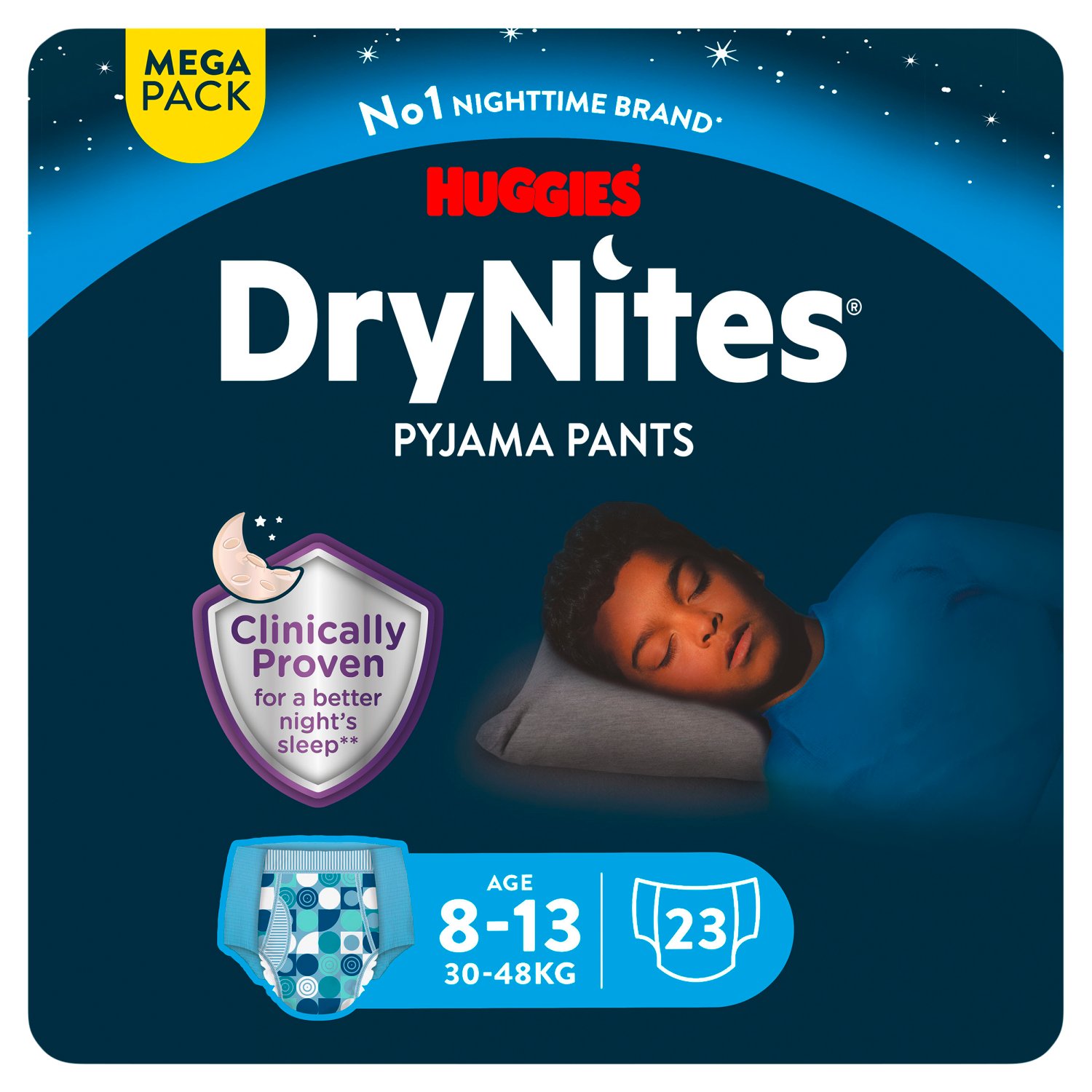 Huggies DryNites Pyjama Pants Mega Pack Boy 8-13 Years (23 Piece)