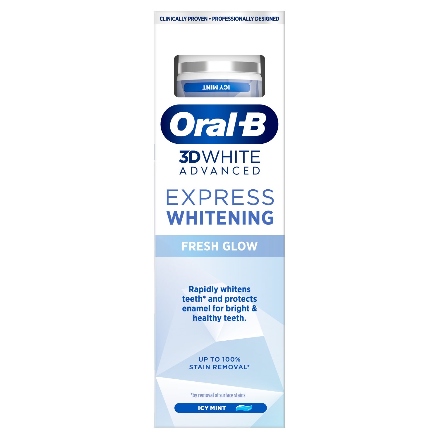 Oral B 3D White Icy Mint Express Whitening Fresh Glow Toothpaste (75 ml)