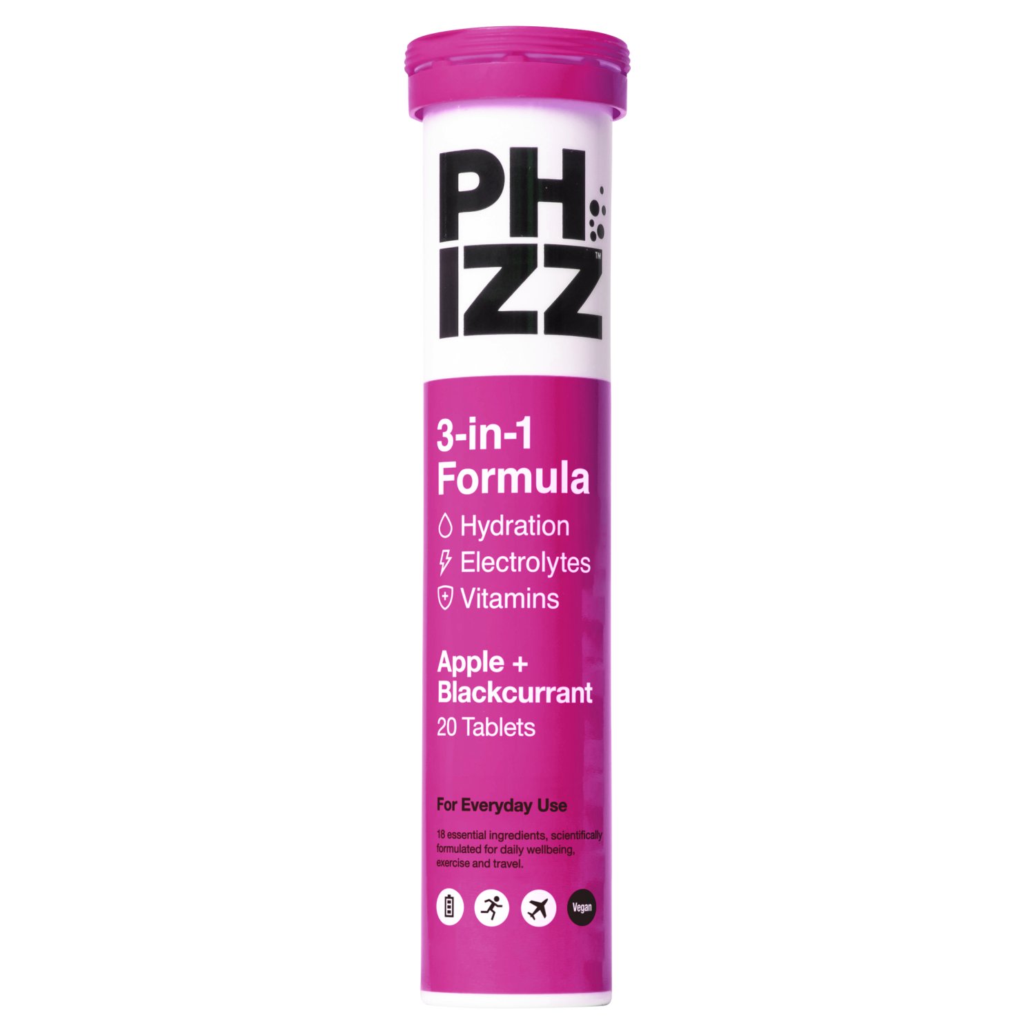 Phizz Apple & Blackcurrant 3-in-1 Effervescent 20 Tablets (20 Piece)