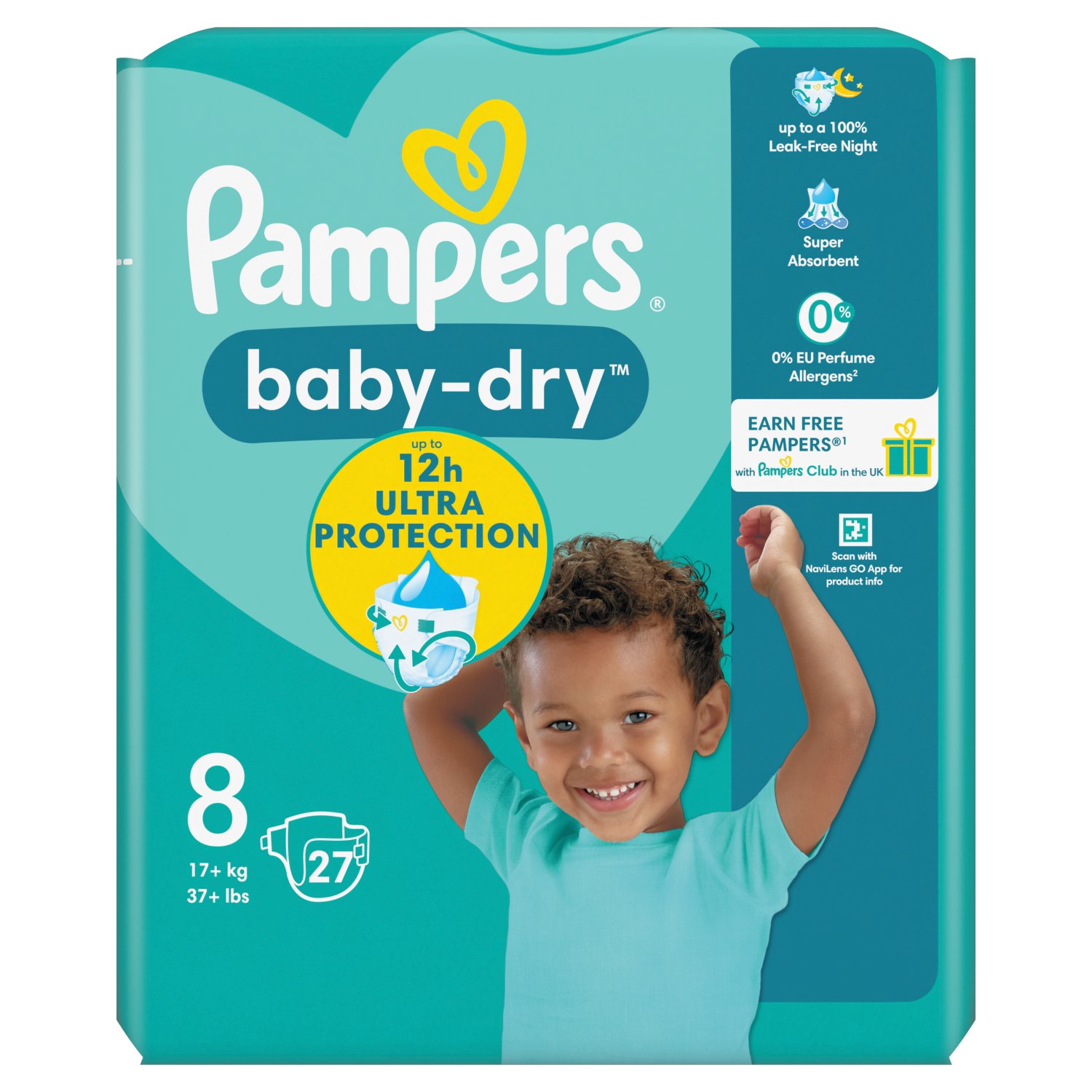 Pampers Baby-Dry Nappies Size 8 (27 Piece)