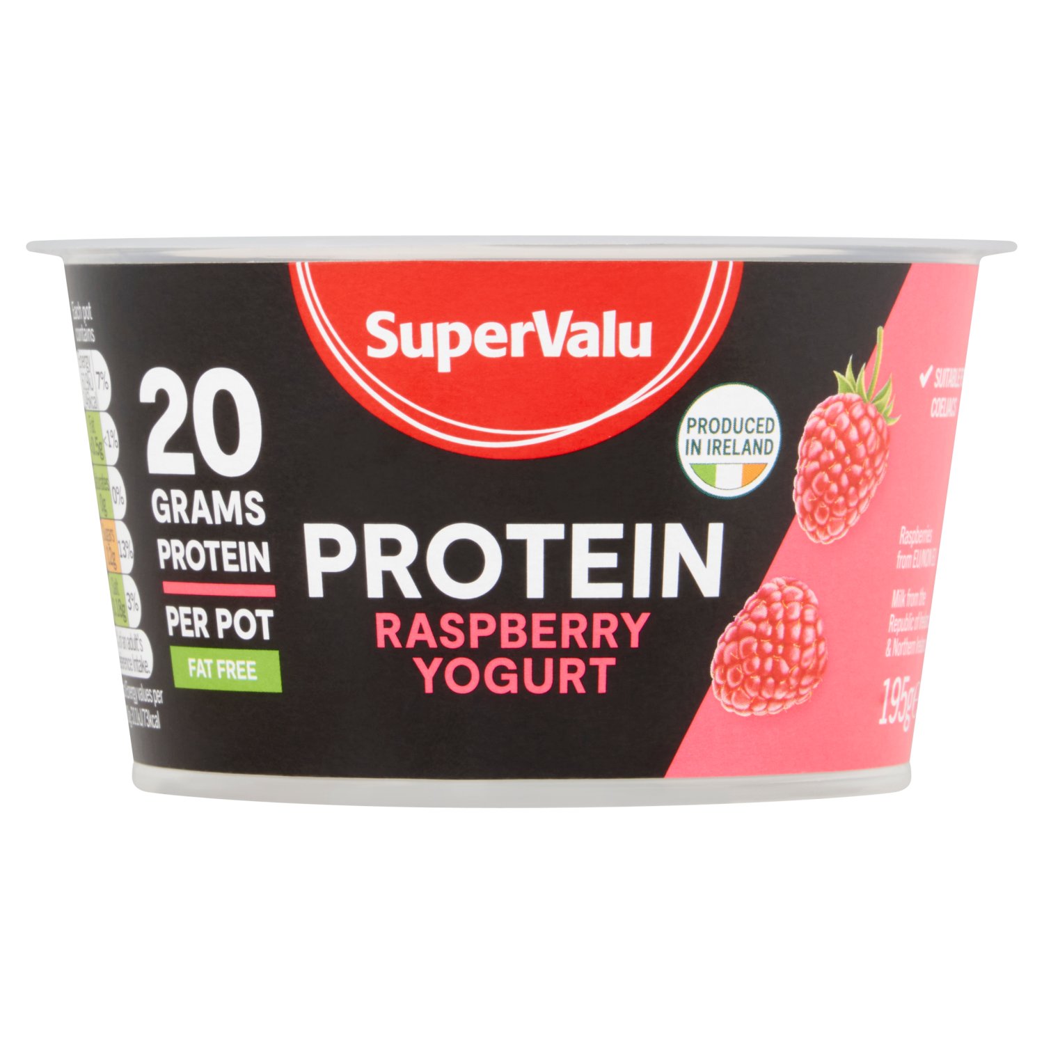 SuperValu Fat Free Raspberry Protein Yogurt (182 g)