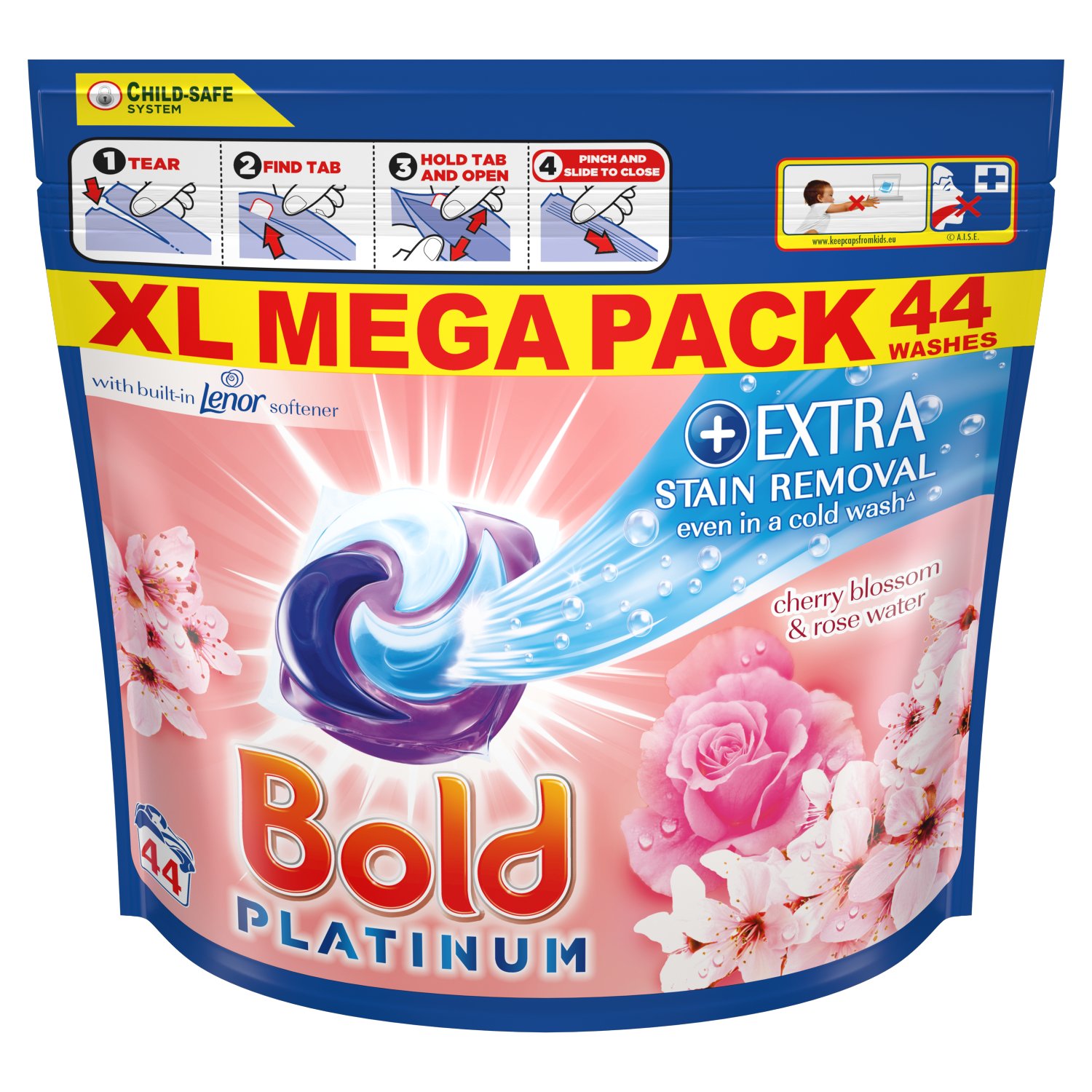 Bold Platinum Cherry Blossom & Rose Water 44 Pods XL Mega Pack (44 Piece)