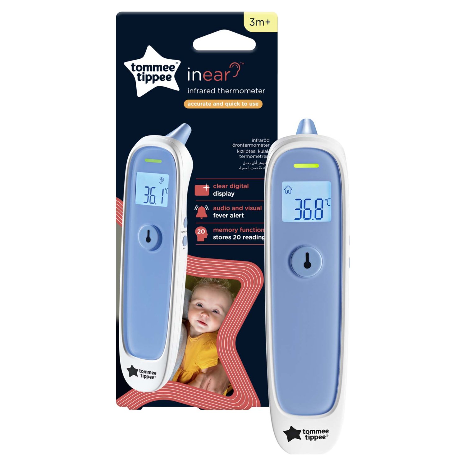 Tommee Tippee Digital Ear Thermometer 3+ (1 Piece)