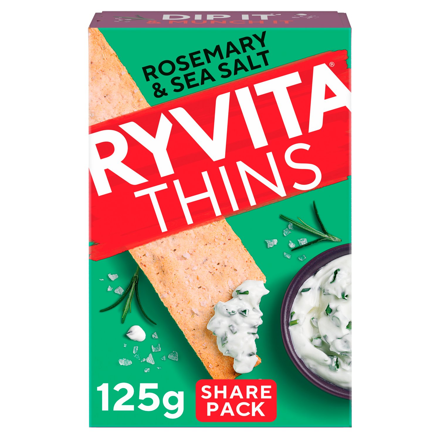 Ryvita Rosemary & Sea Salt Thins (125 g)