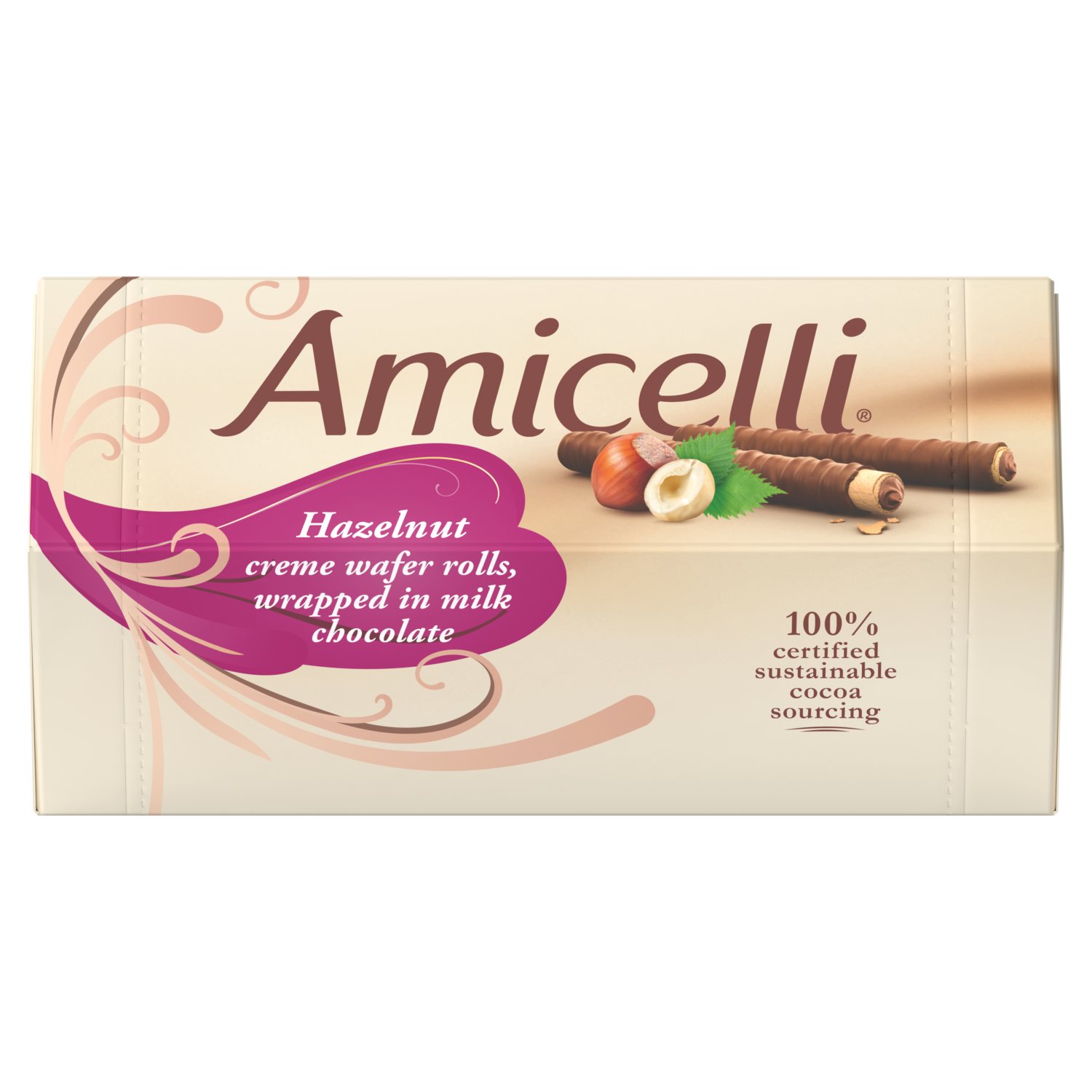 Amicelli Hazelnut Creme Wafer Rolls (200 g)