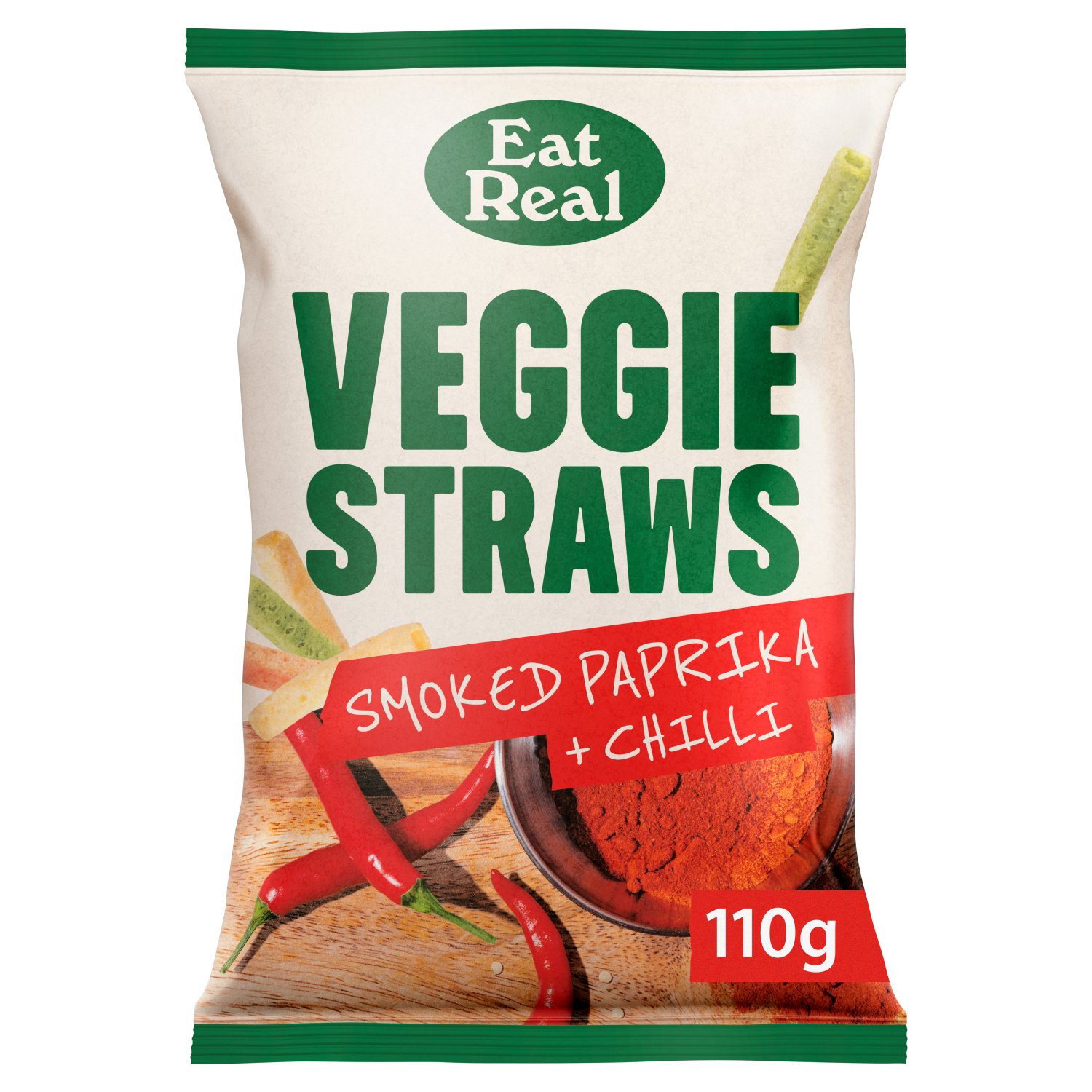 Eat Real Smoked Paprika & Chilli Veggie Straws (110 g)