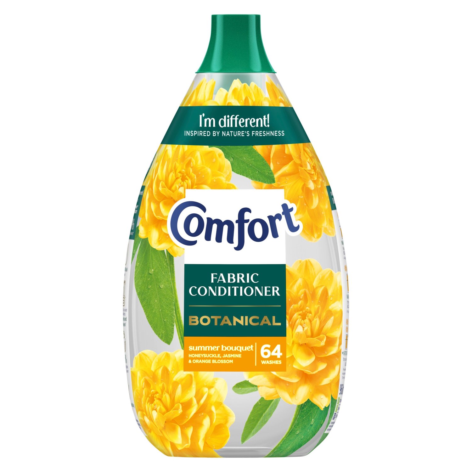 Comfort Botanical Summer Bouquet Fabric Conditioner 64 Wash Case (960 ml)