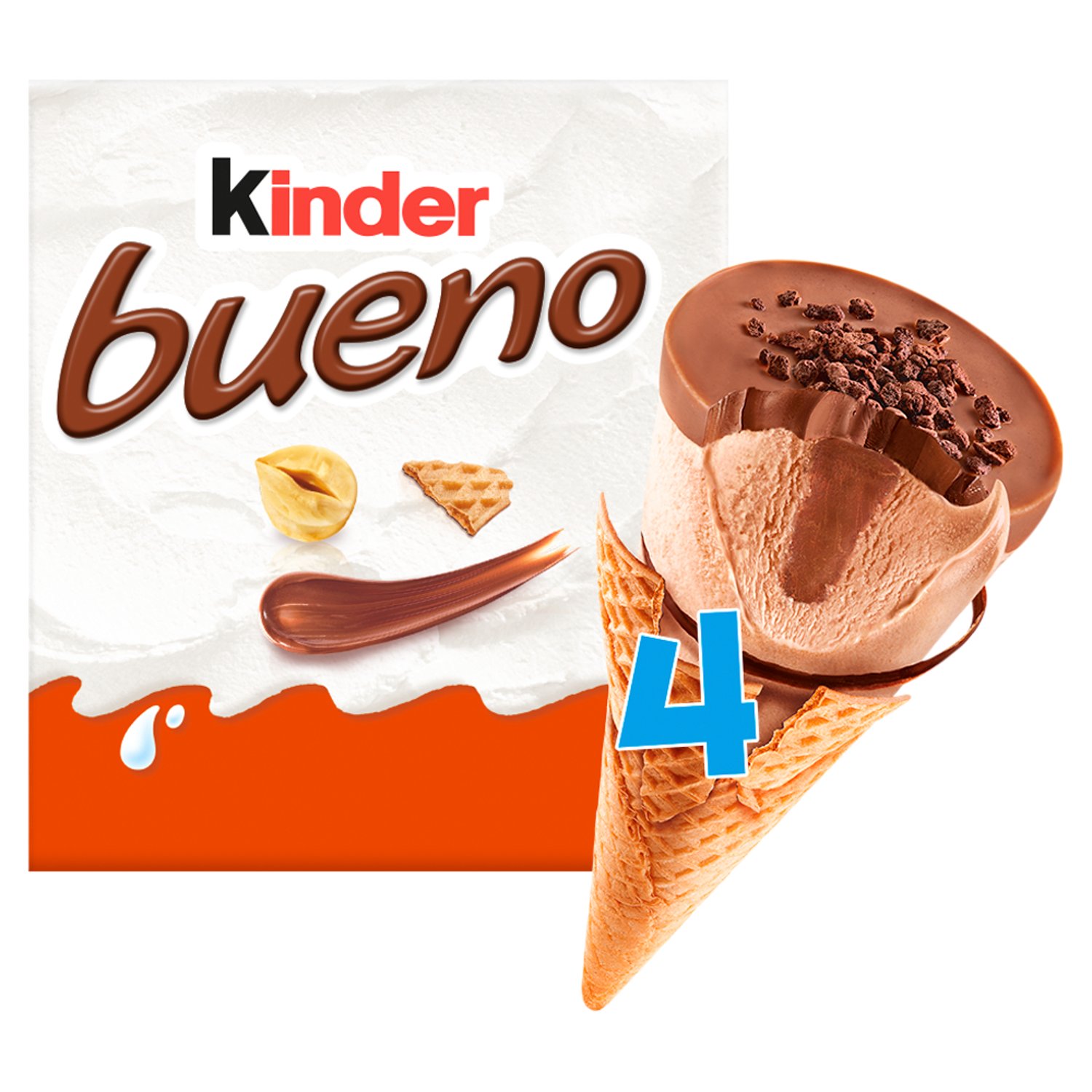 Kinder Bueno Ice Cream Cone 4 Pack (62 g) - Storefront EN