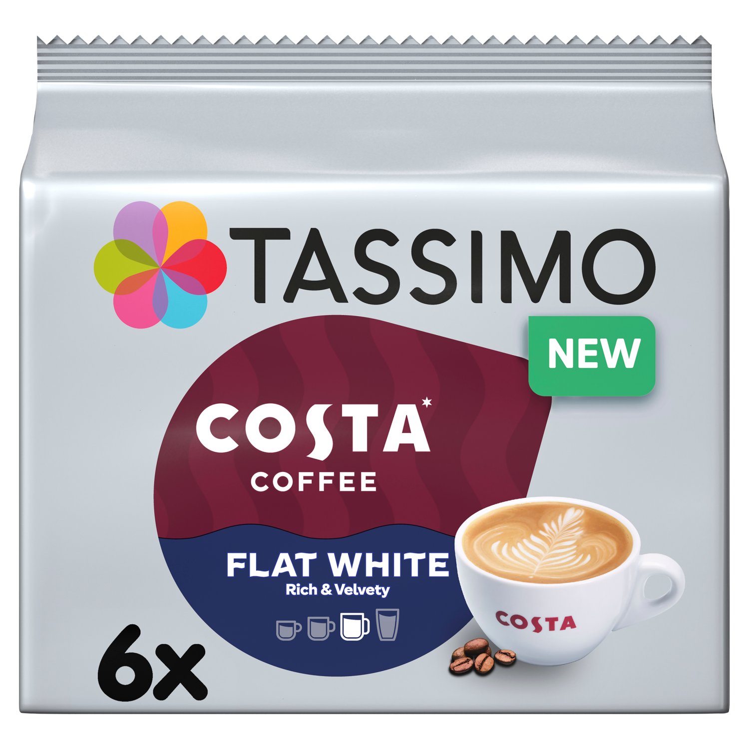 Tassimo Costa Coffee Flat White 6 Pack (167.4 g)