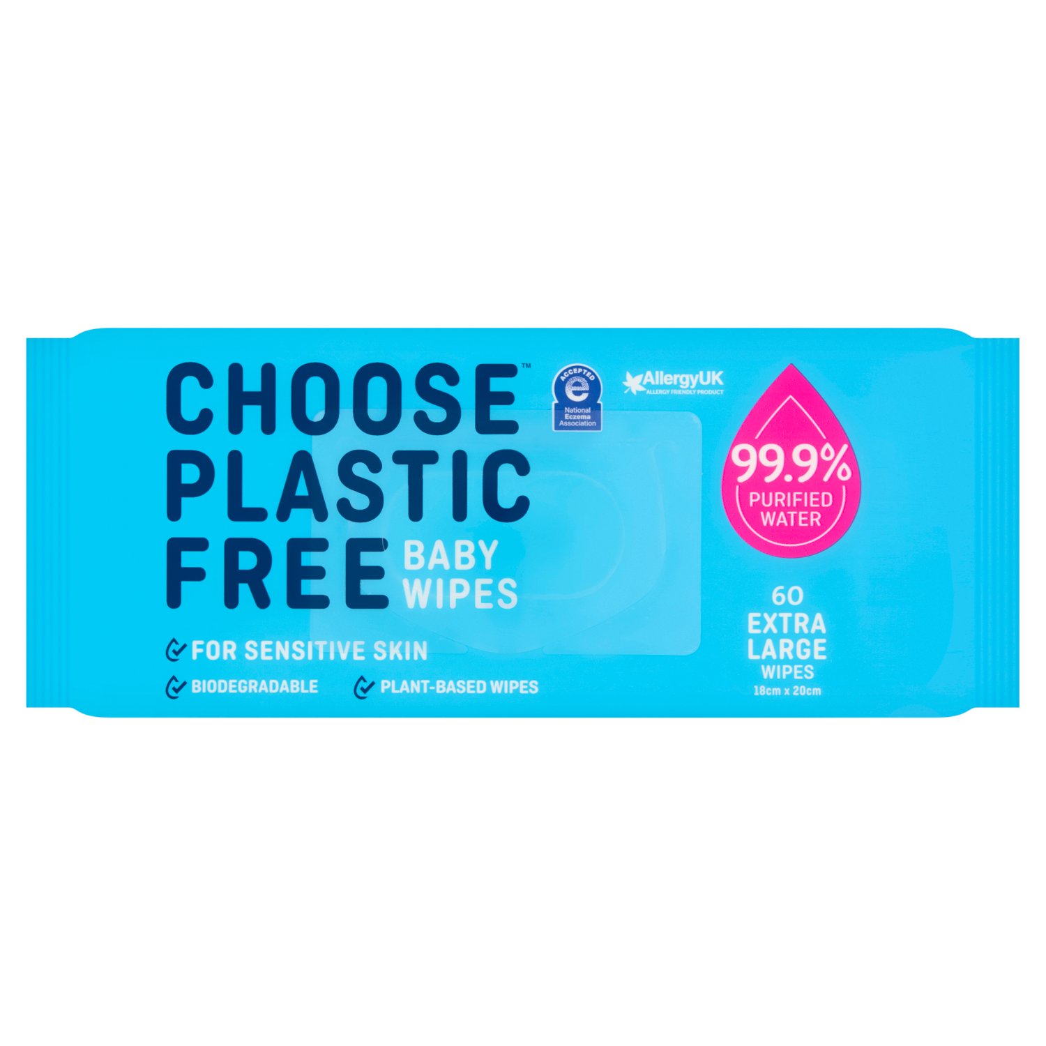 Waterful Choose Plastic Free Baby Wipes (60 Piece)