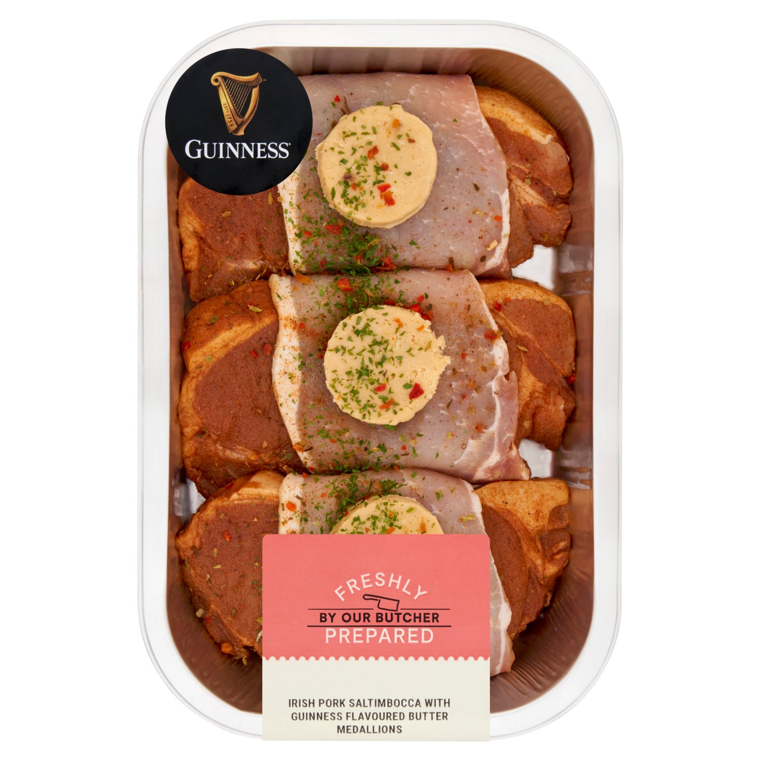 Prepared By Our Butcher Irish Pork Saltimbocca with Guinness Butter (1 Piece)