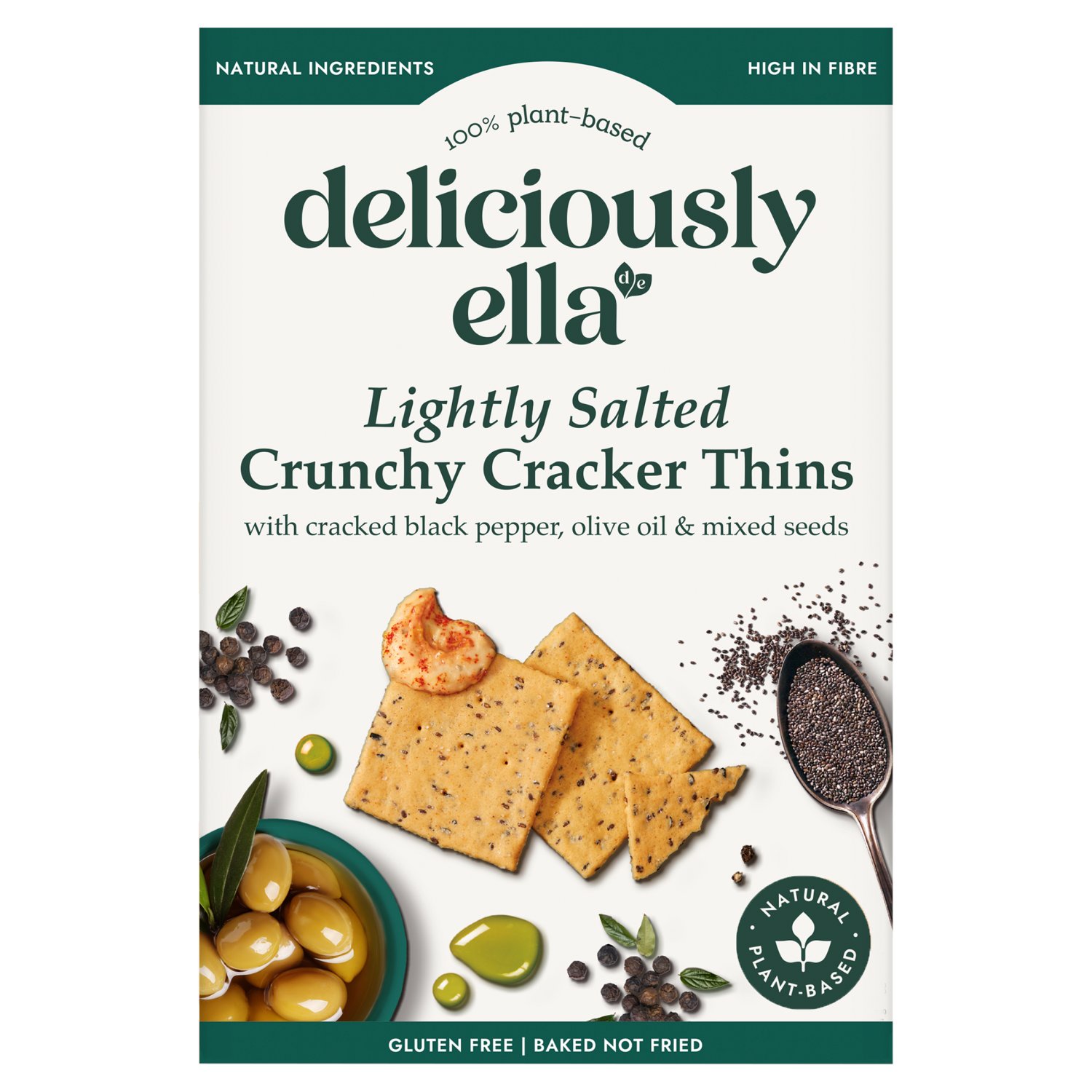 Deliciously Ella Lightly Salted Crunchy Cracker Thins (100 g)