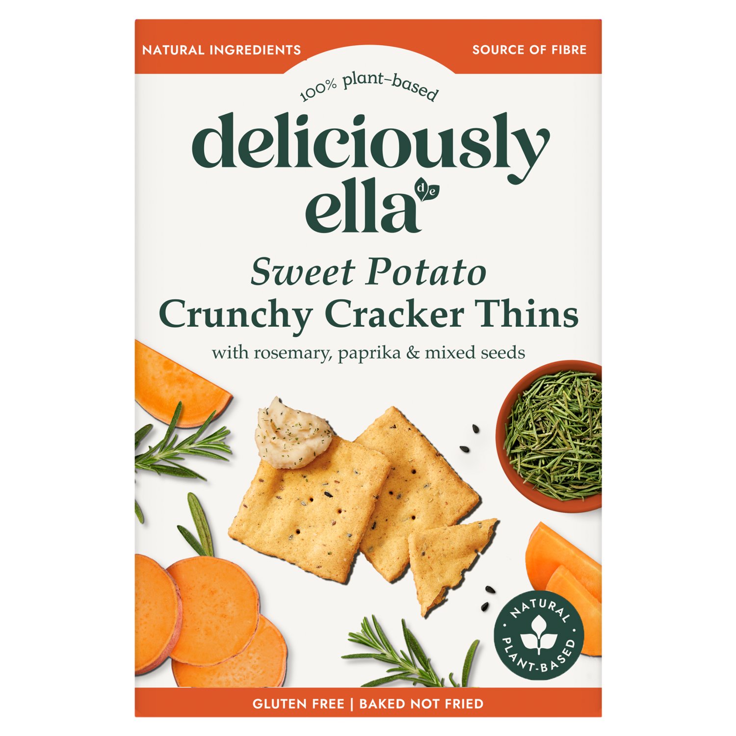 Deliciously Ella Crunchy Sweet Potato Cracker Thins (100 g)