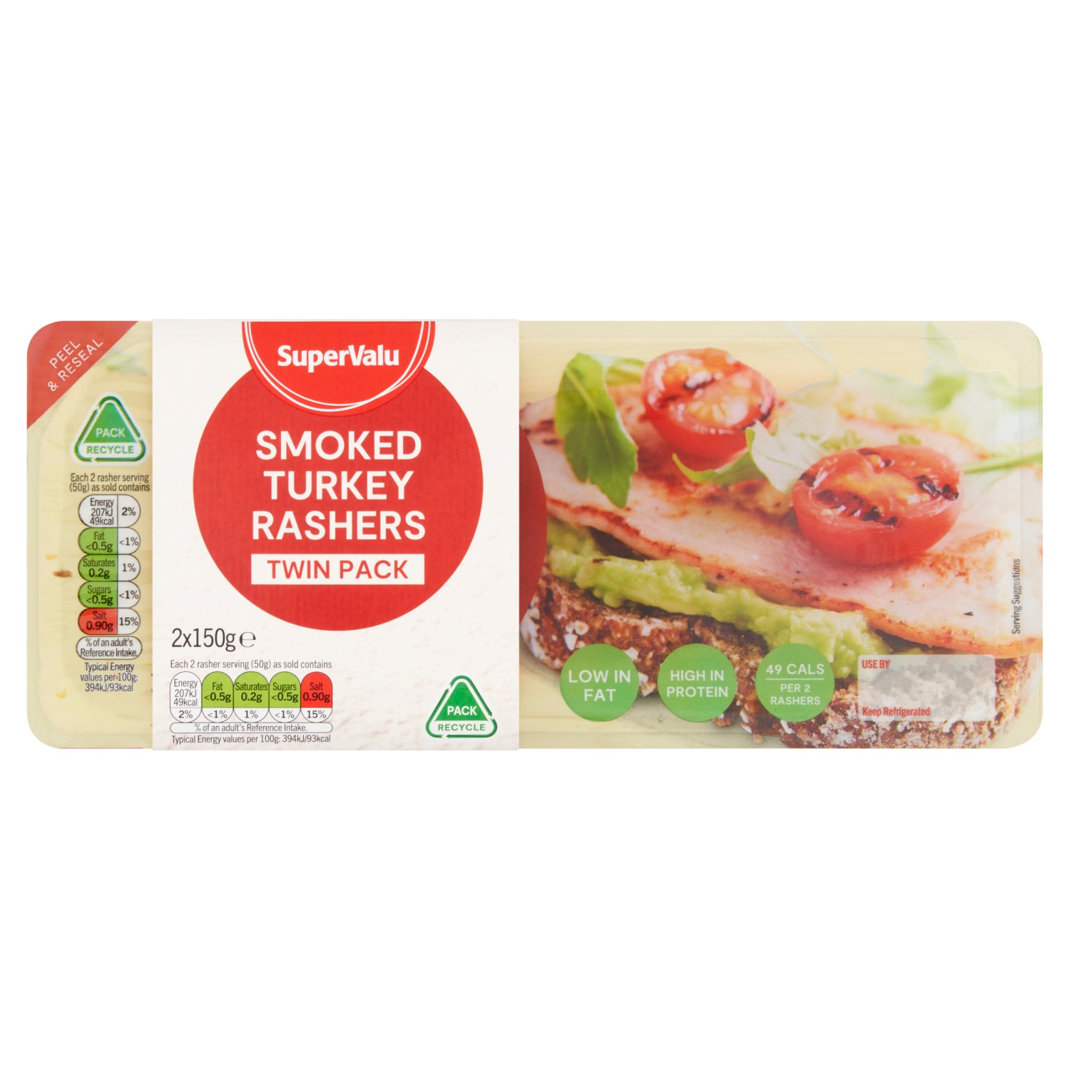 SuperValu Smoked Turkey Rashers Twin Pack (150 g)