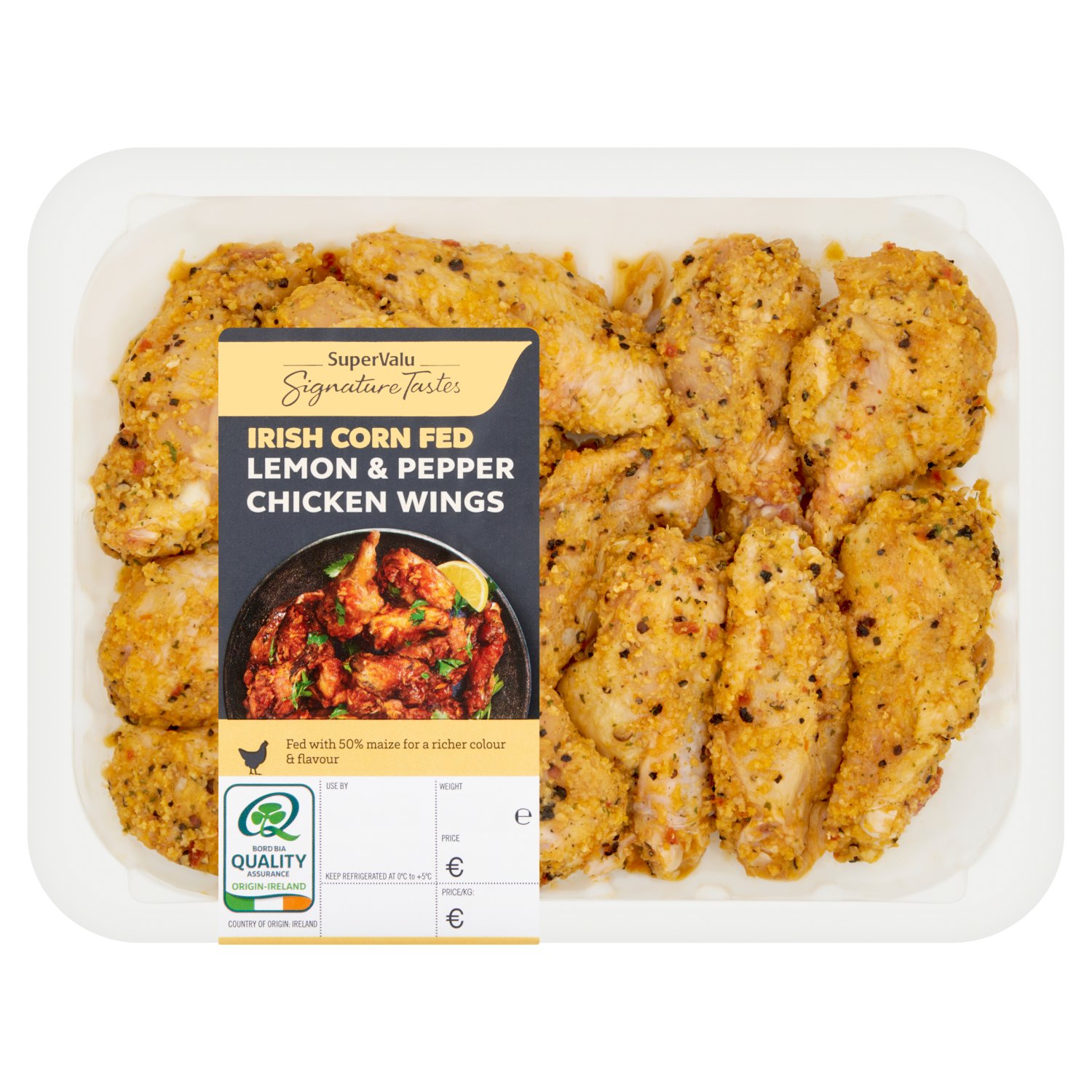 SuperValu Signature Tastes Corn Fed Lemon & Pepper Chicken Wings (500 g)