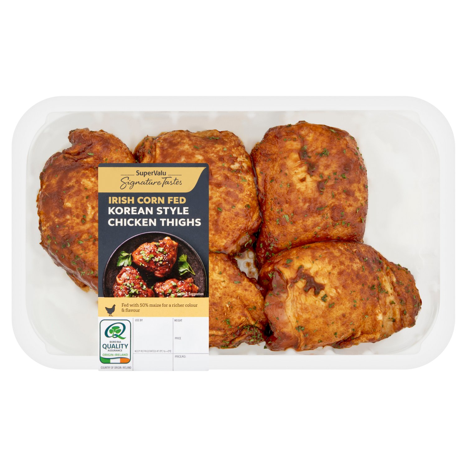 SuperValu Signature Tastes Corn Fed Chicken Oyster Thighs Korean Style Glaze (650 g)