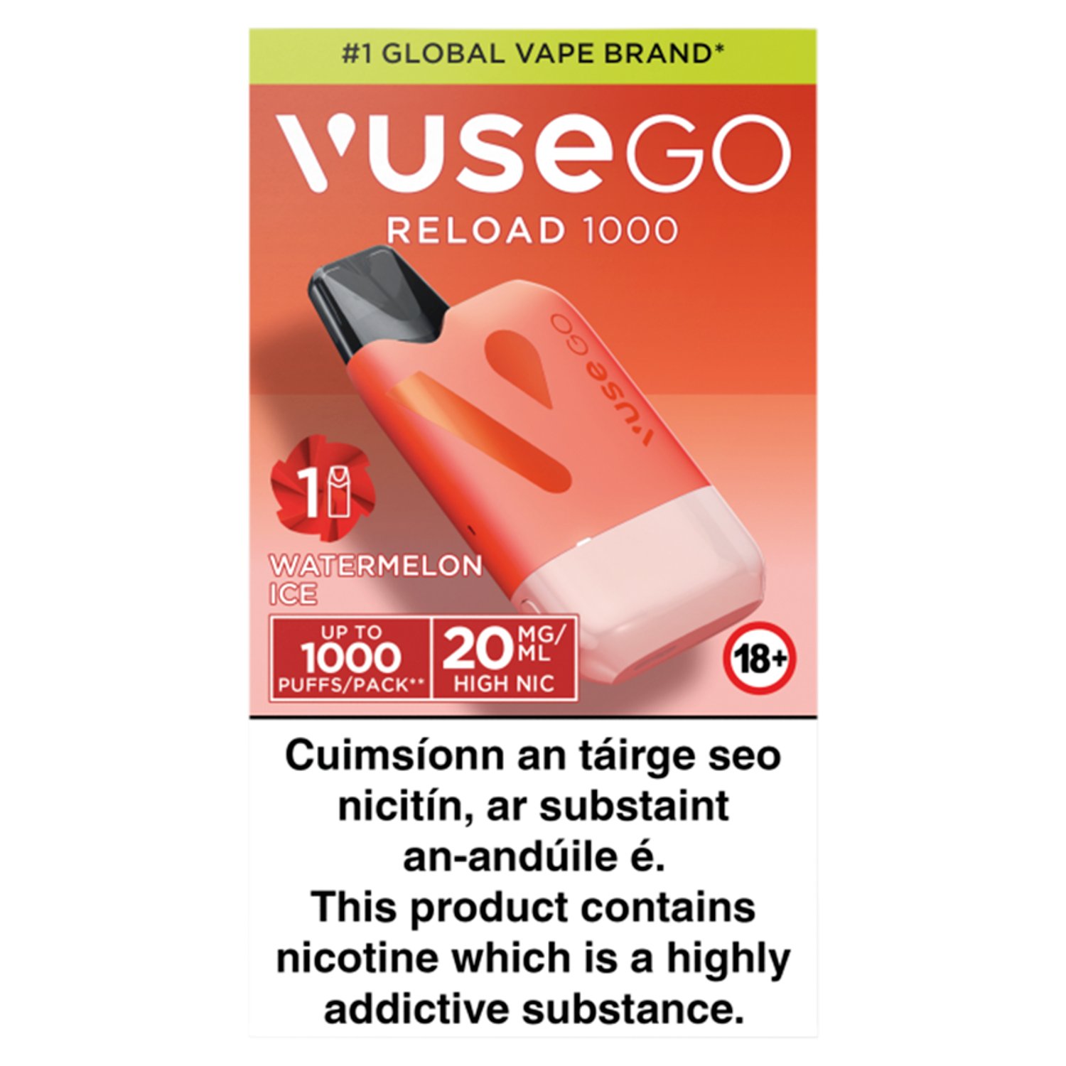 Vuse Go Reload Watermelon Ice 20mg (1 Piece)