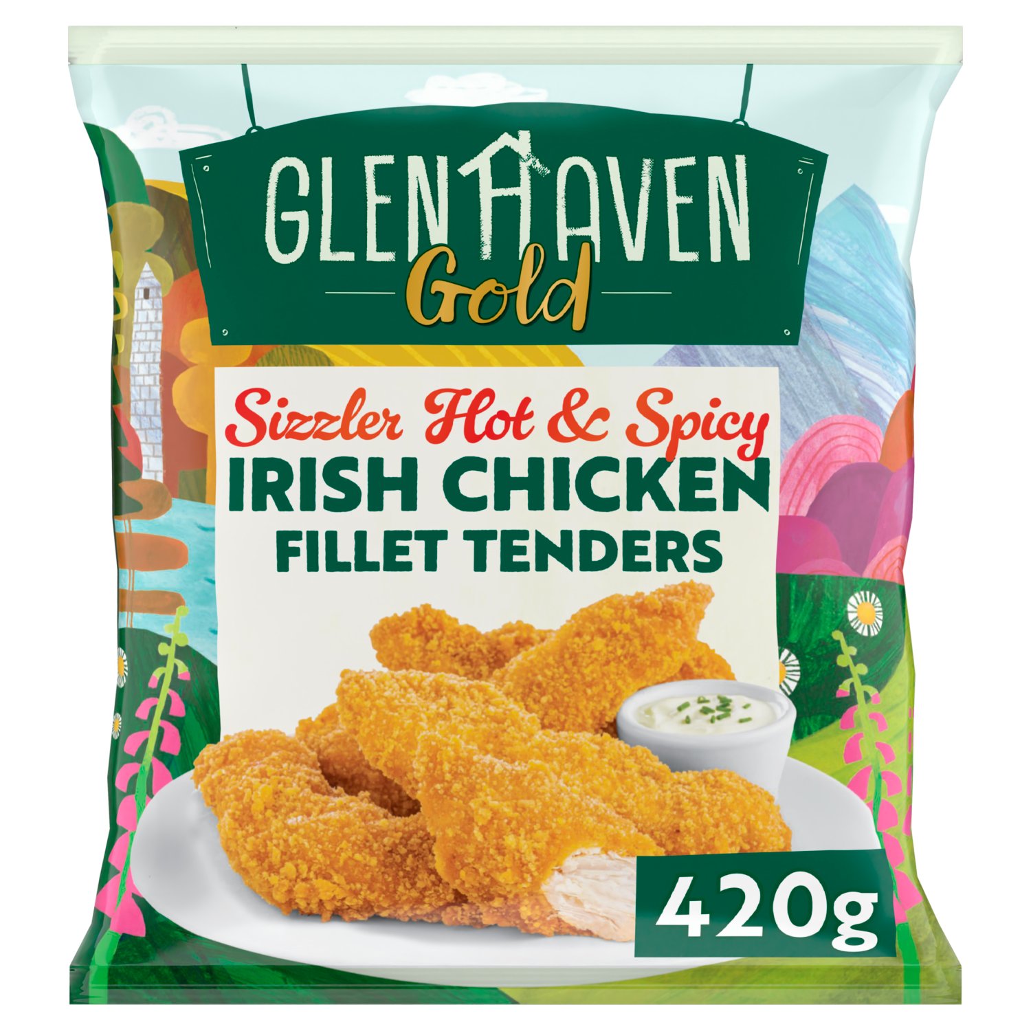 Glenhaven Gold Sizzler Hot & Spicy Irish Chicken Fillet Tenders (420 g)