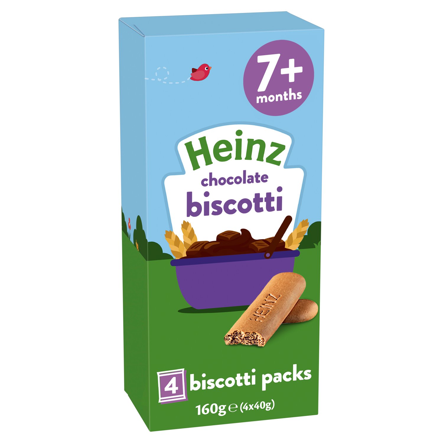 Heinz So Yummy Chocolate Biscotti 7+ Months 4 Pack (40 g)