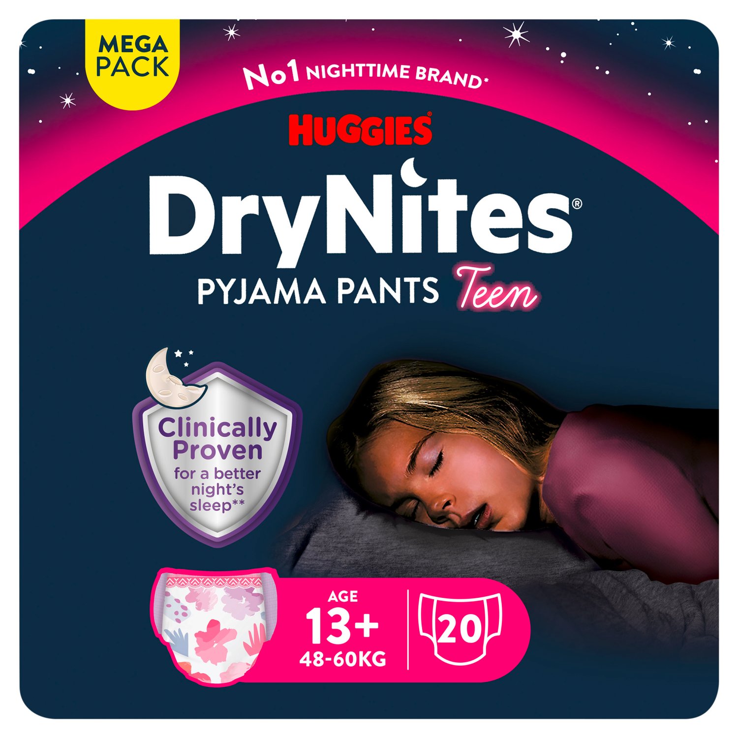 Huggies DryNites Pyjama Pants Teen Girl Age 13+ (20 Piece)