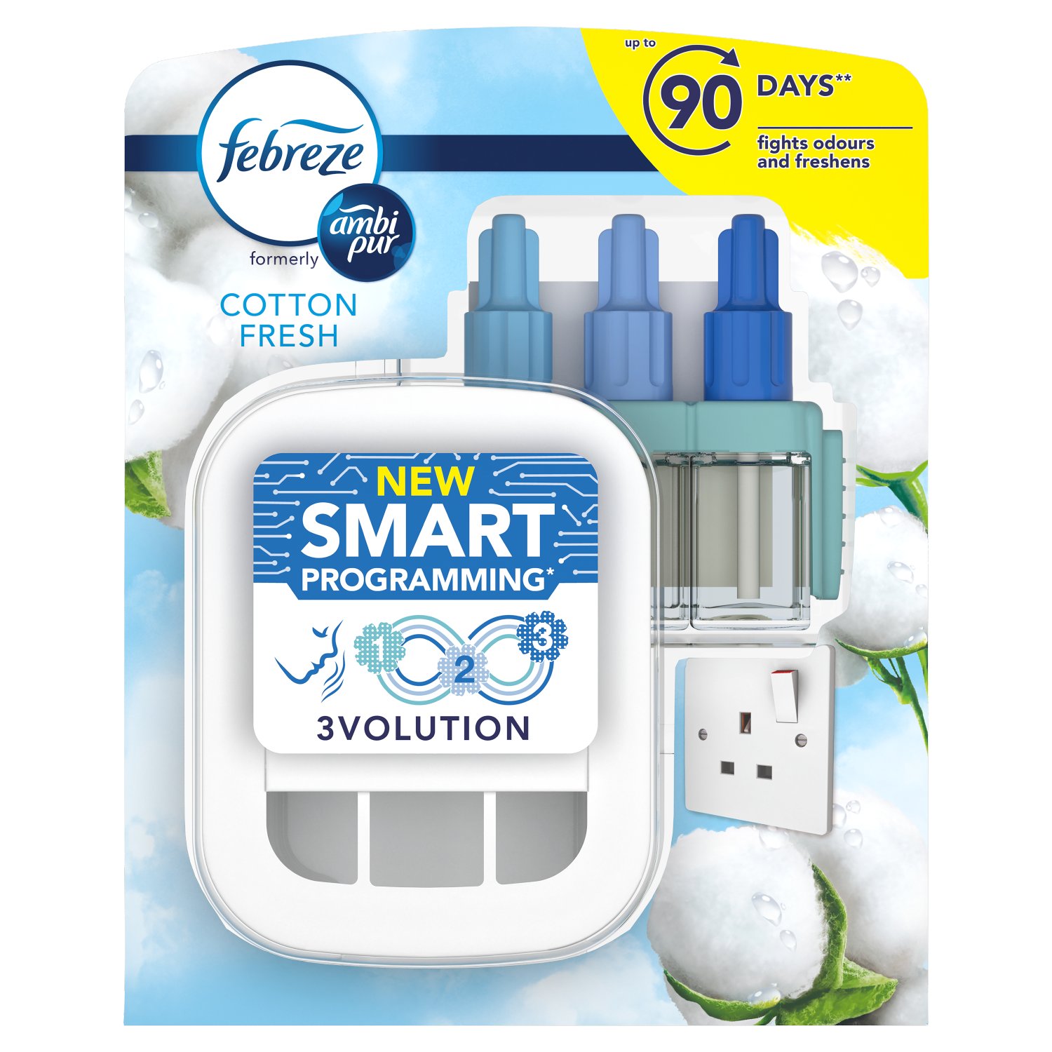 Febreze Cotton Fresh Plug in Starter Kit Air Freshener (20 ml)