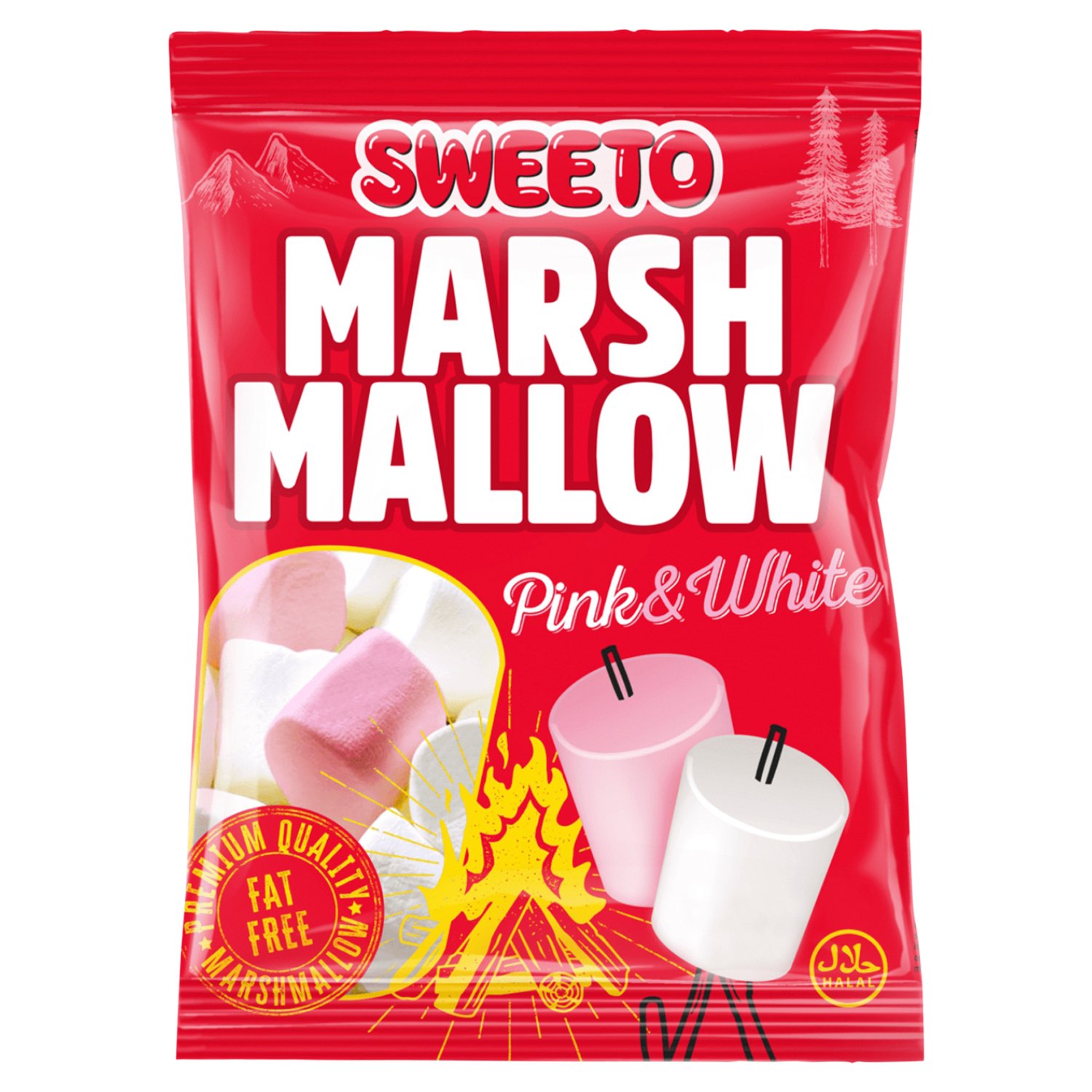 Sweeto Marshmallow Pink & White (140 g)