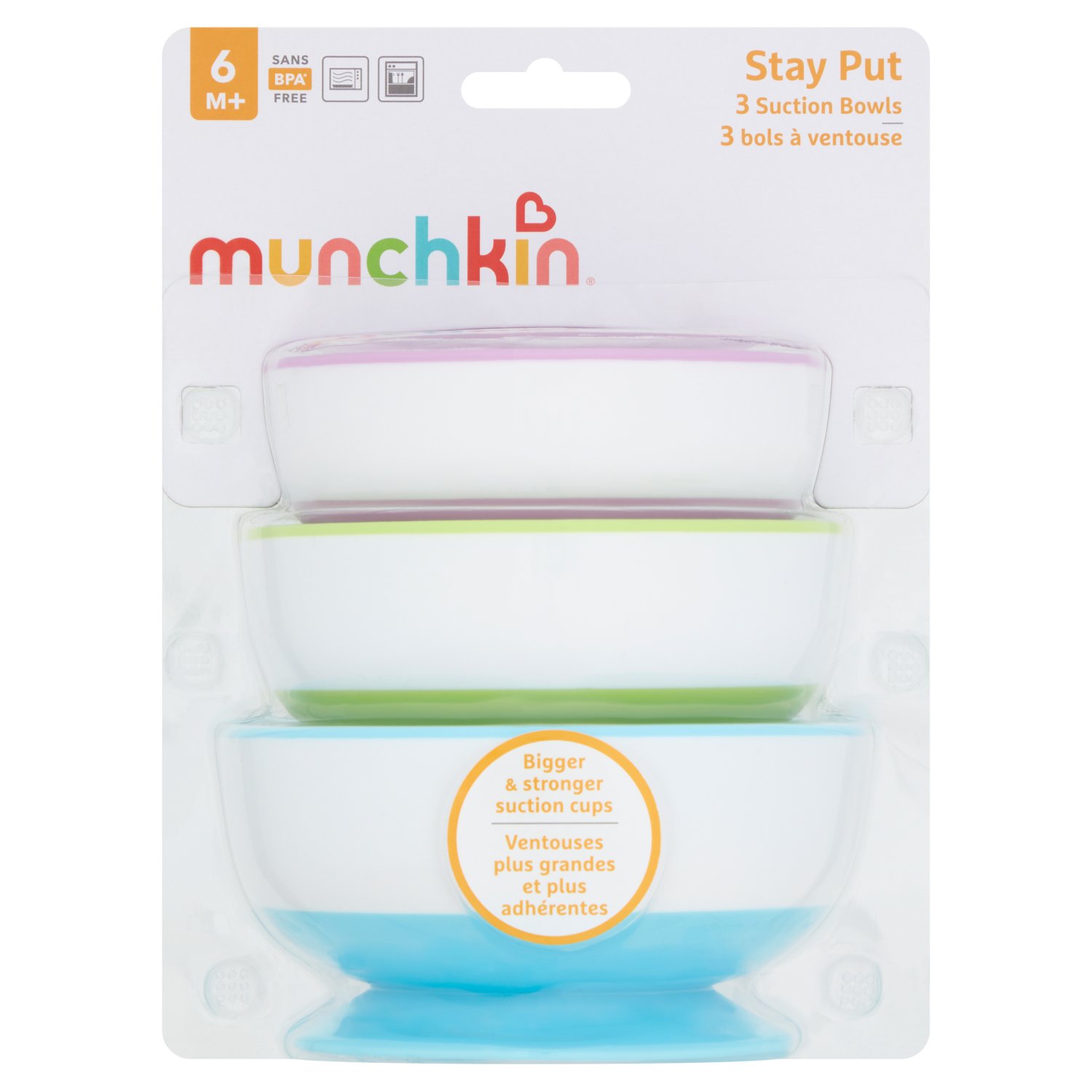 Munchkin Suction Bowls 6+Months 3 Pack (1 Piece)