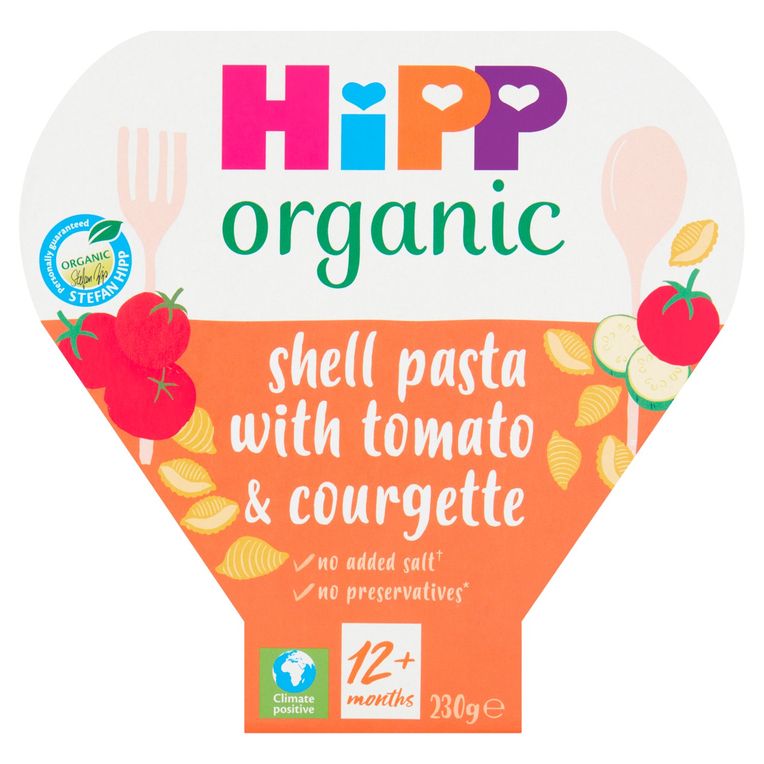 Hipp Organic Shell Pasta with Tomatoes & Courgette 12+ Months (230 g)