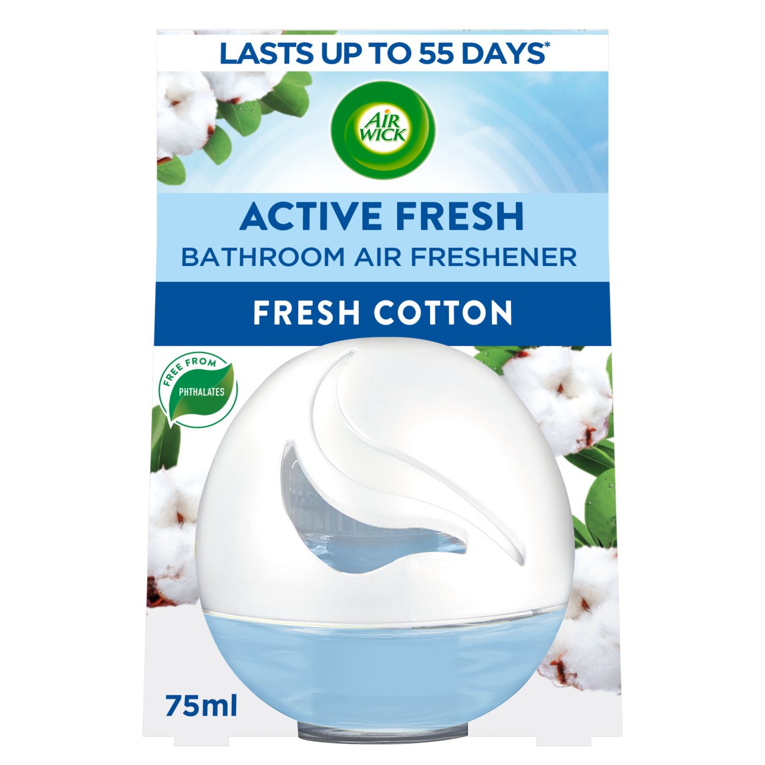 Airwick Active Fresh Cotton Bathroom Air Freshener (75 ml)