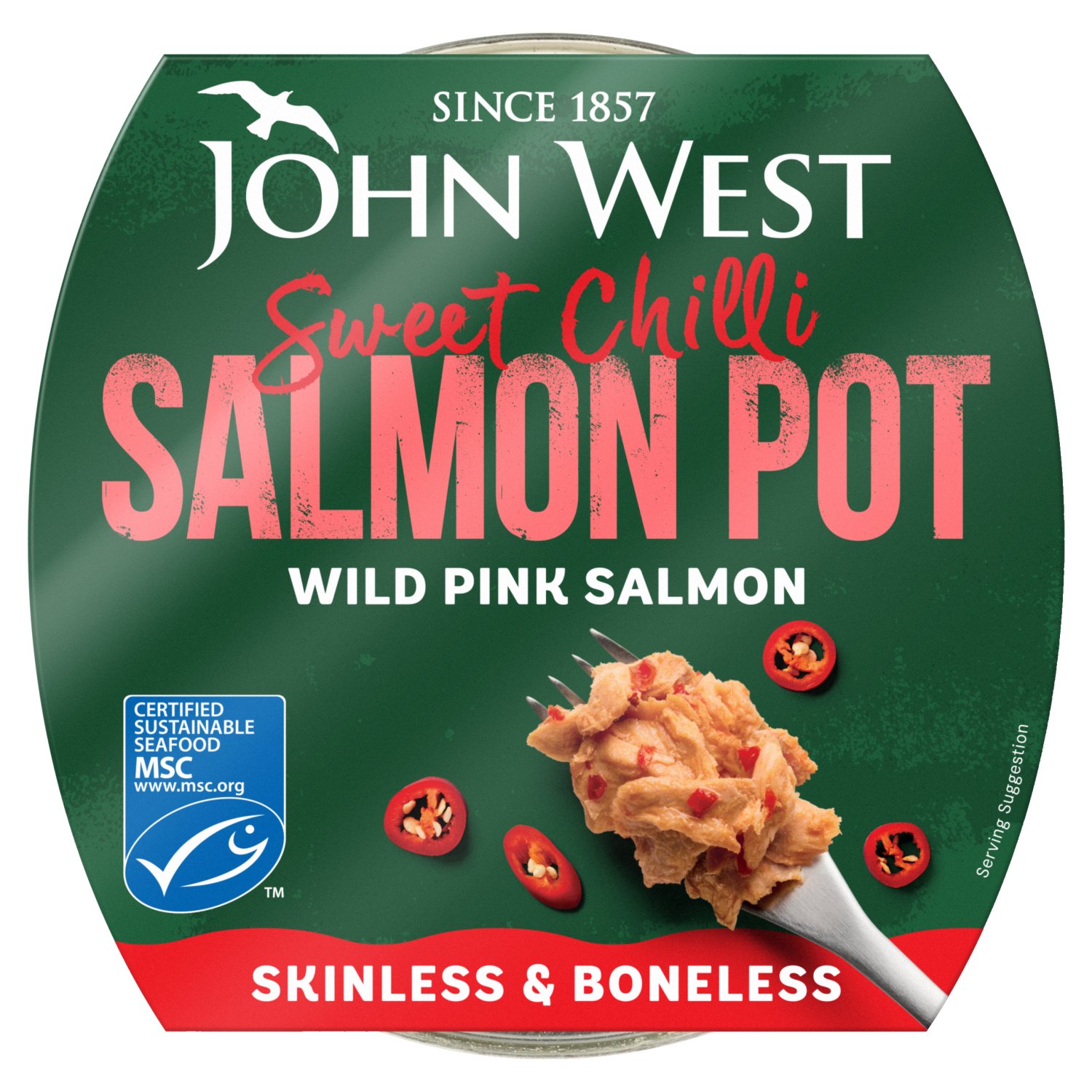 John West Sweet Chilli Wild Pink Salmon Pot (80 g)