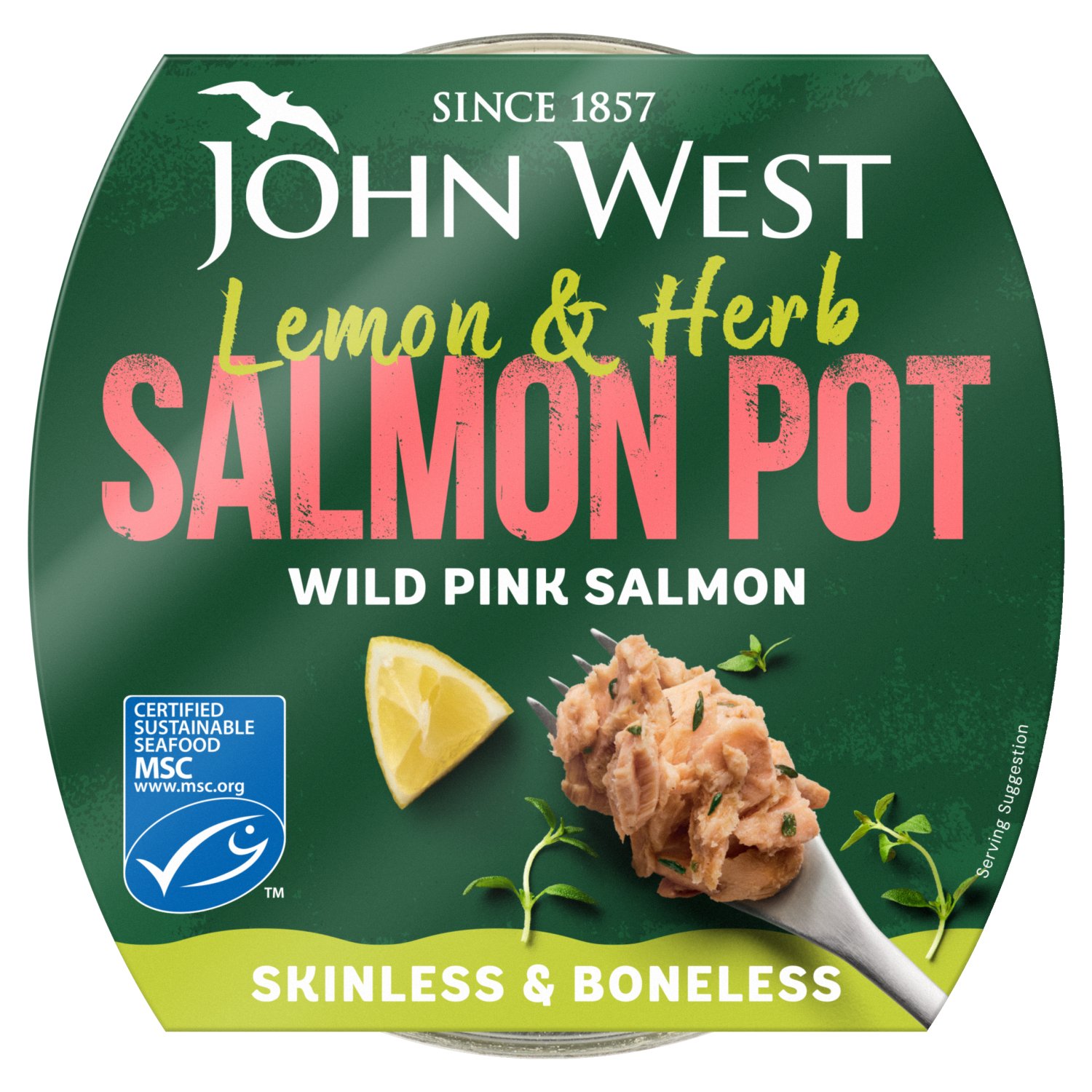 John West Lemon & Herb Wild Pink Salmon Pot (80 g)