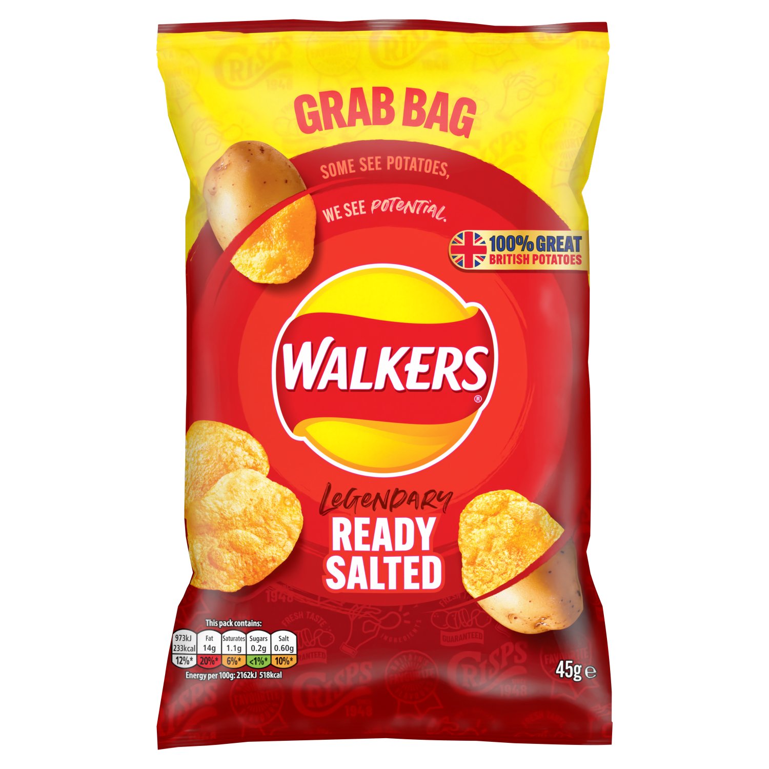 Walkers Ready Salted Crisps (45 g)