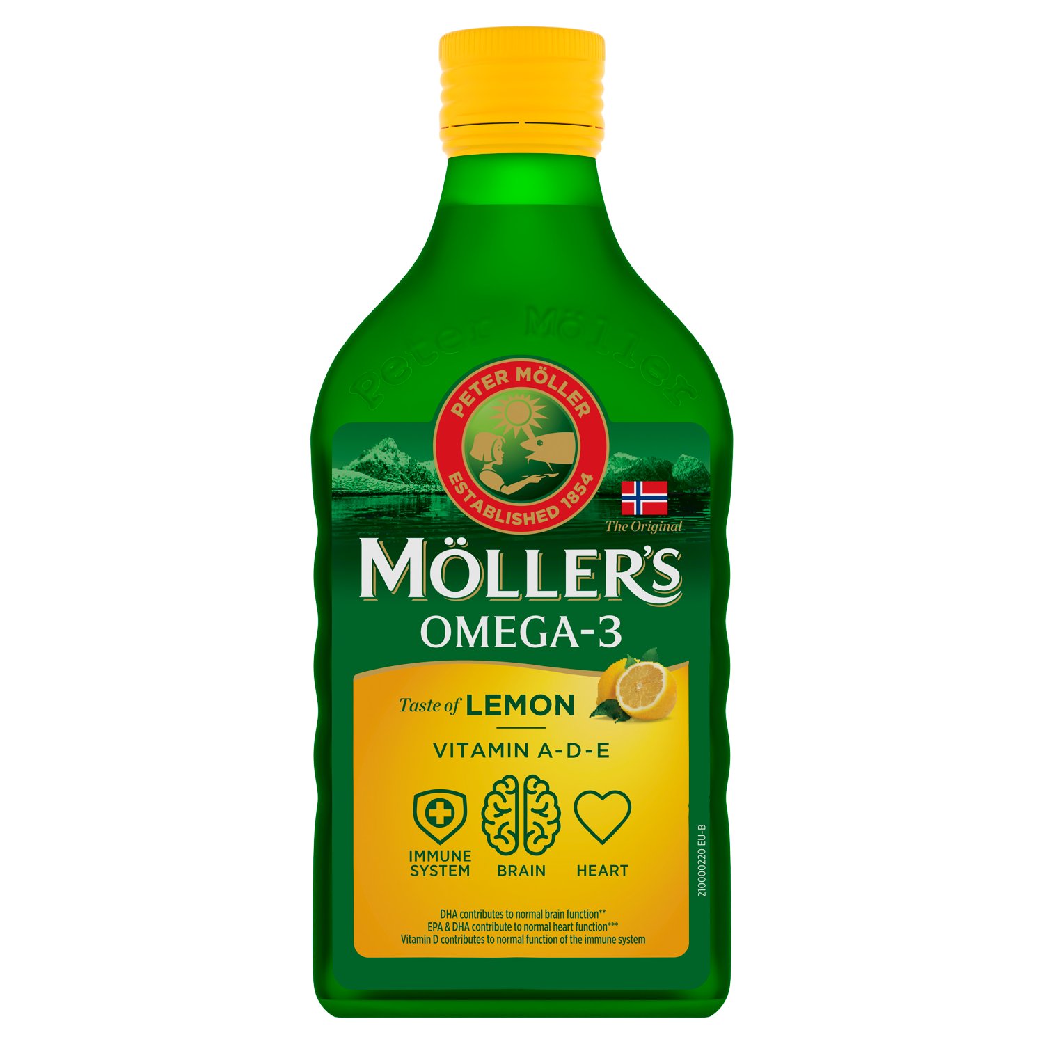 Moller's Lemon Omega 3 Vitamin A, D & E (250 ml)