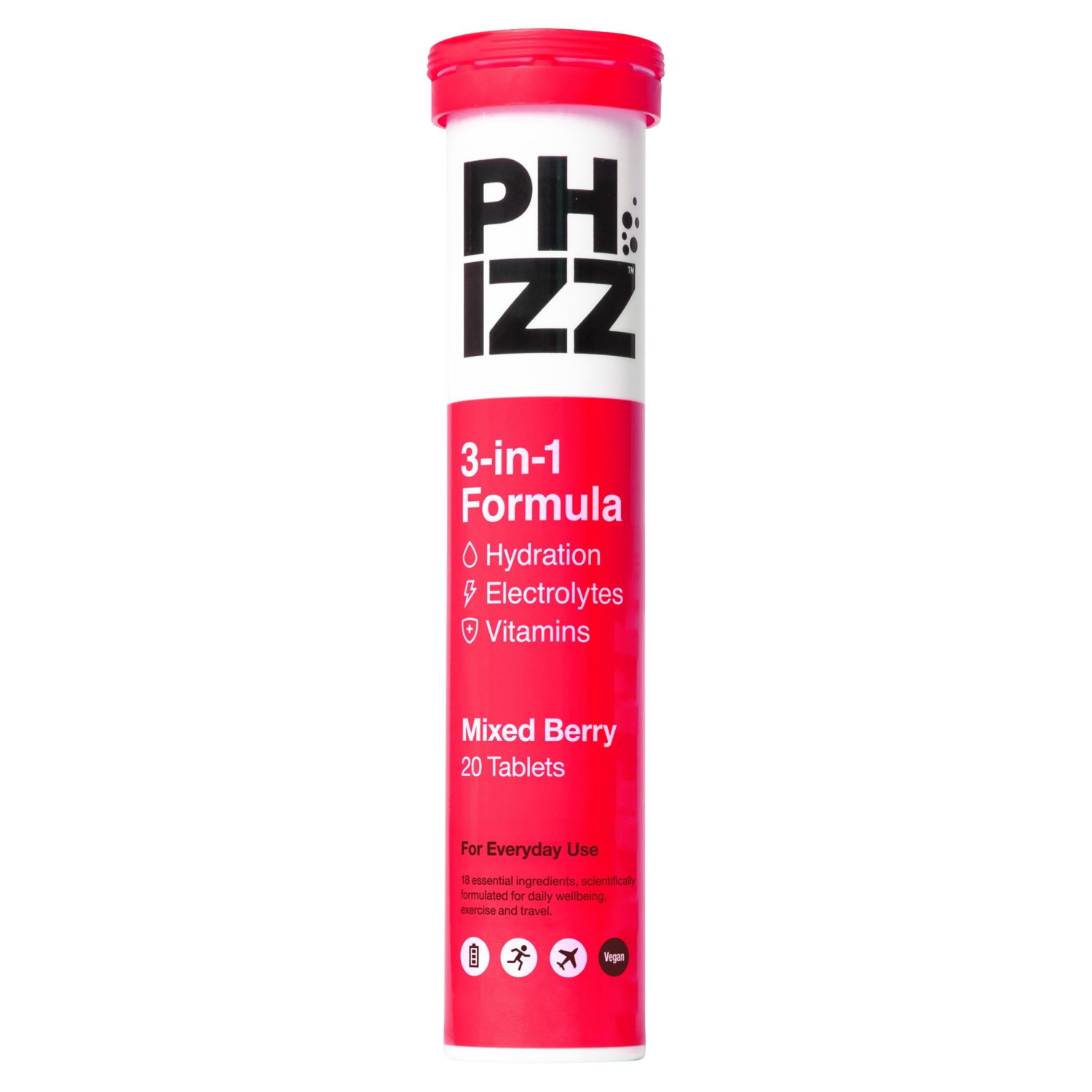 Phizz Mixed Berry 3 In 1 Formula Tablets (20 Piece)