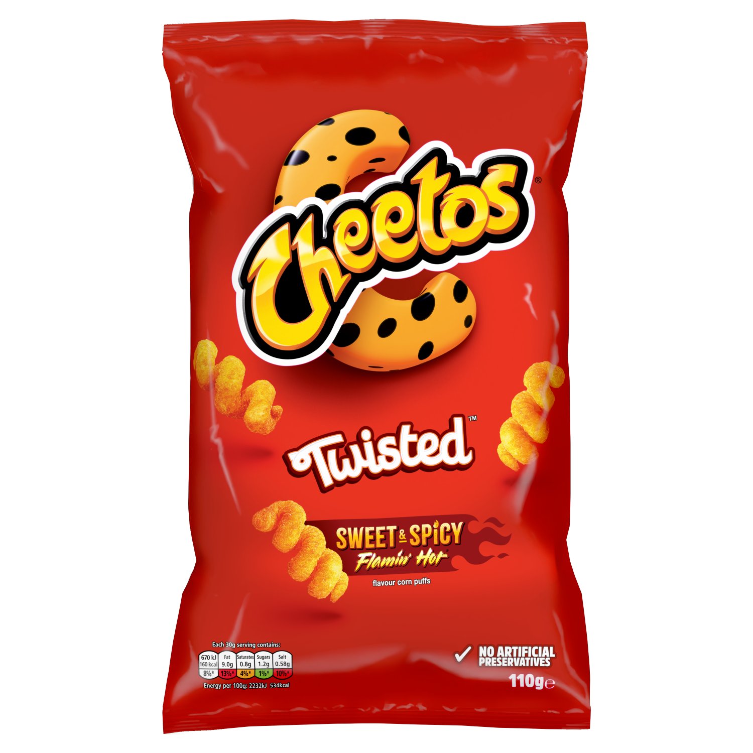 Cheetos Sweet & Spicy Twisted Corn Puffs (110 g)