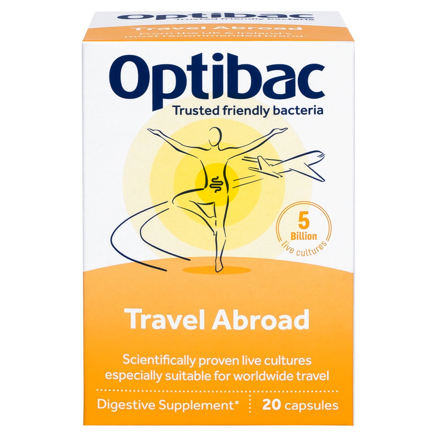 Optibac Travel Abroad Digestive Supplement Capsules (20 Piece)