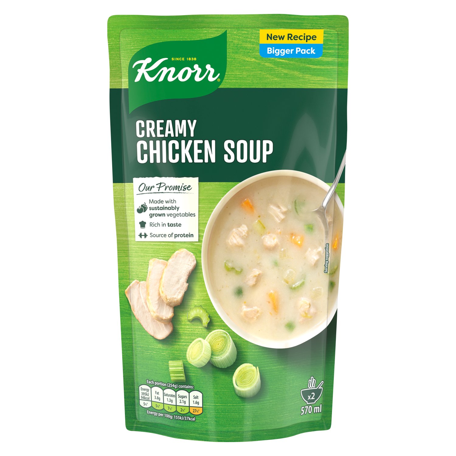 Knorr Creamy Chicken Soup Pouch (579 g)