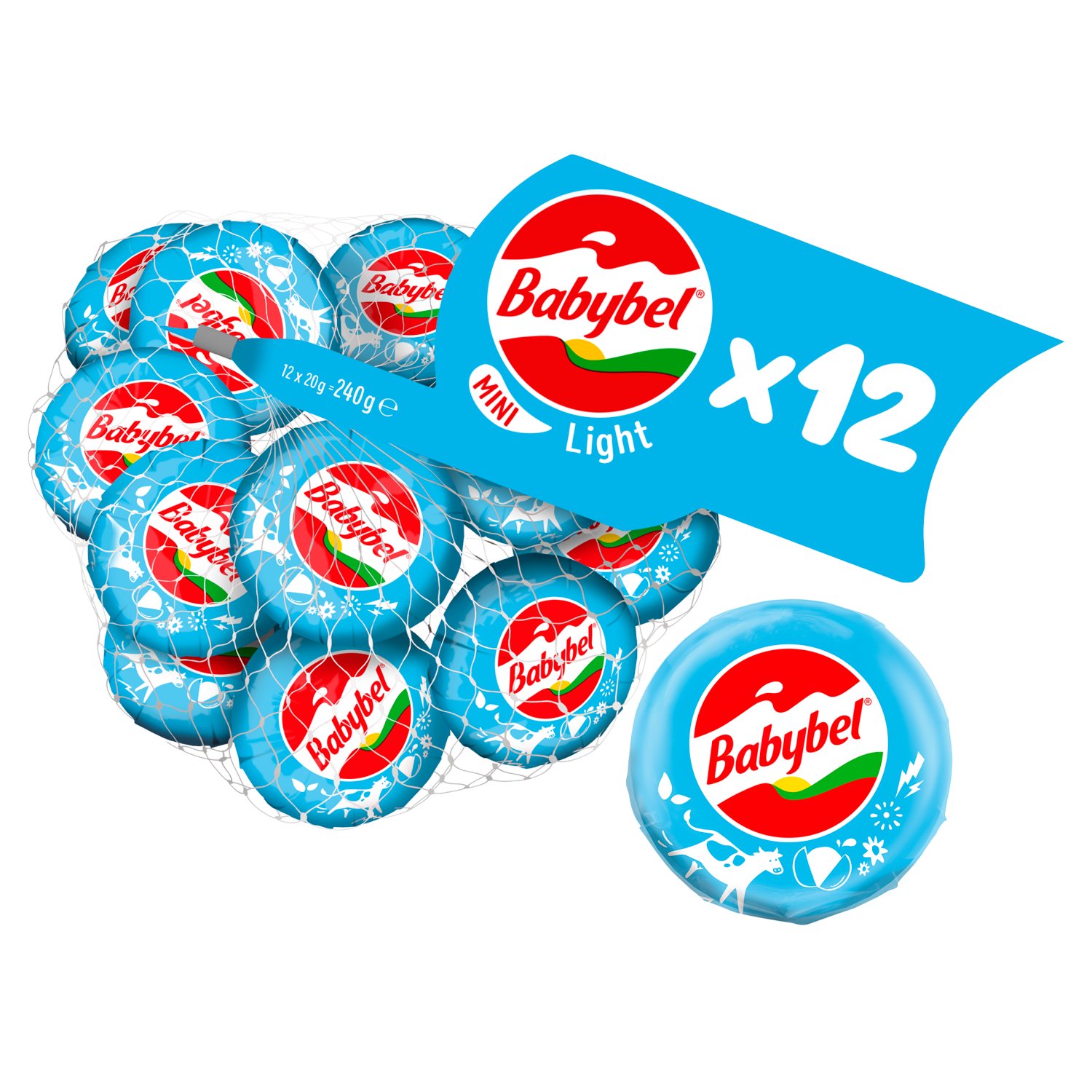 Mini Babybel Light Cheese Snacks 12 Pack (240 g)