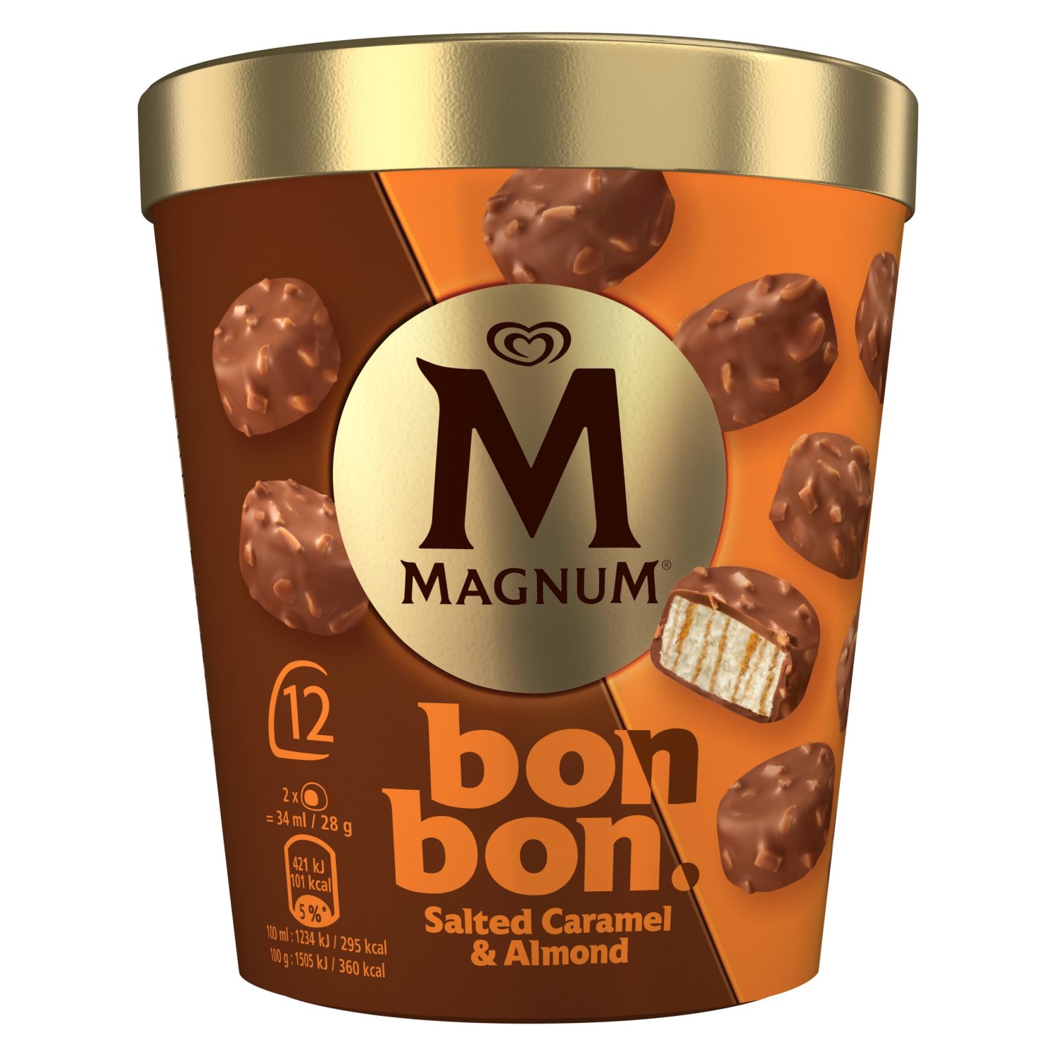 Magnum Bon Bon Salted Caramel & Almond 12 Piece (204 ml)