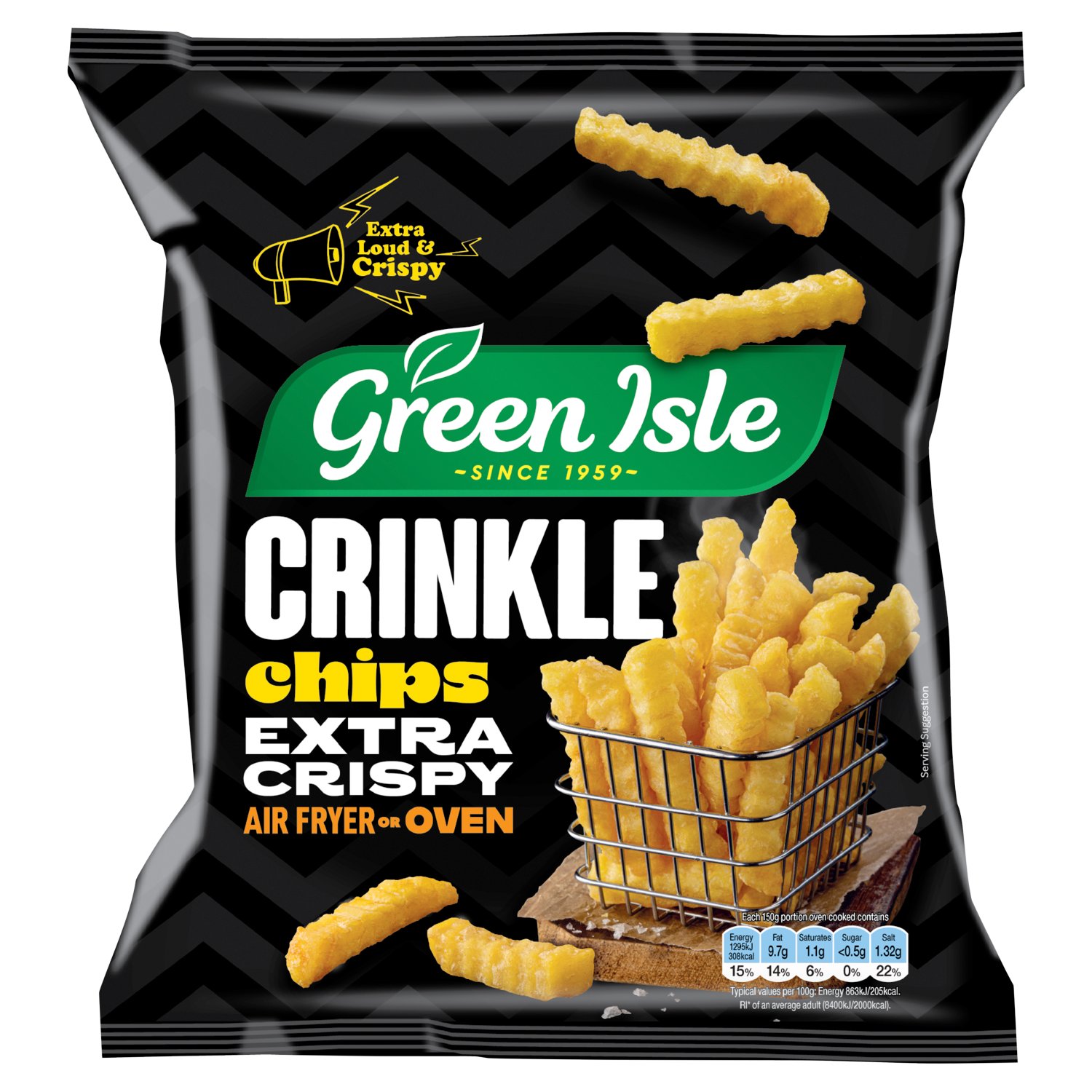 Green Isle Extra Crispy Crinkle Chips (800 g)