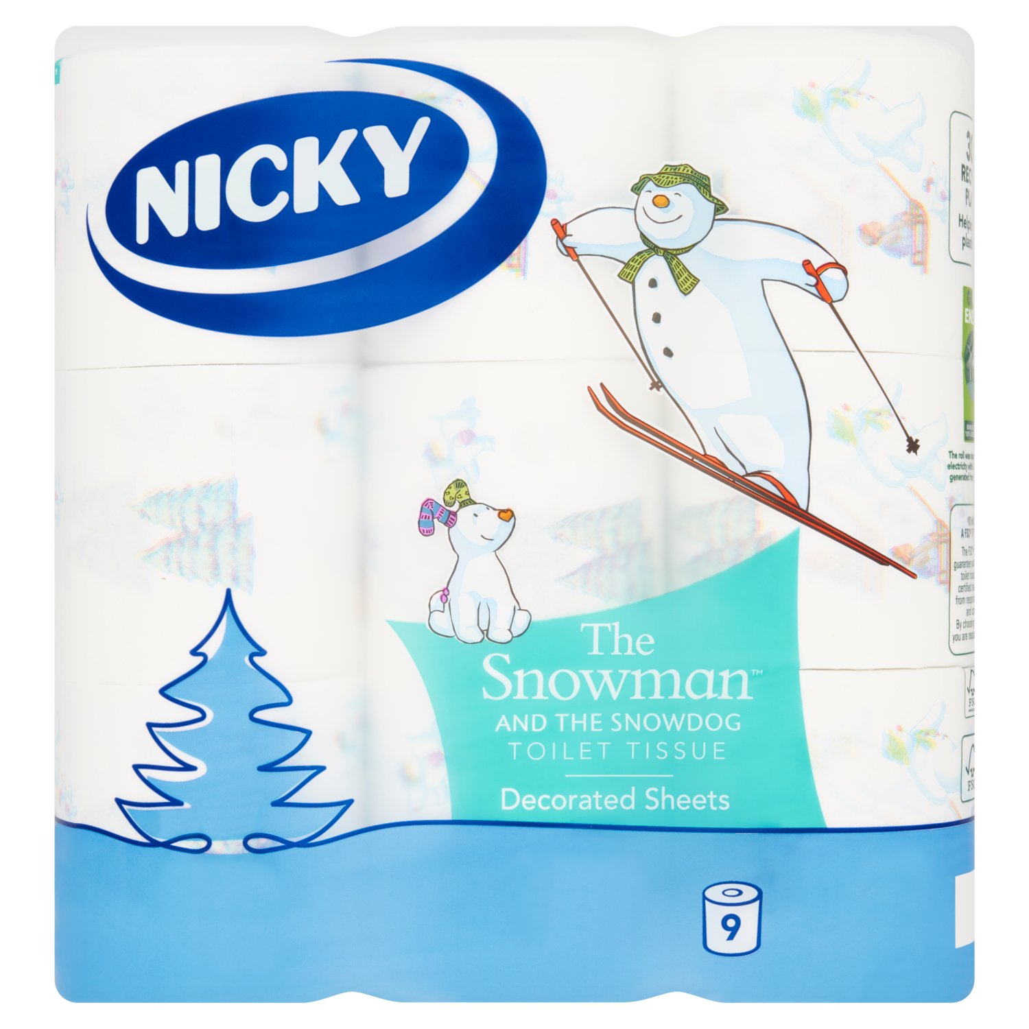 Nicky The Snowman Toilet Tissue (9 Roll)