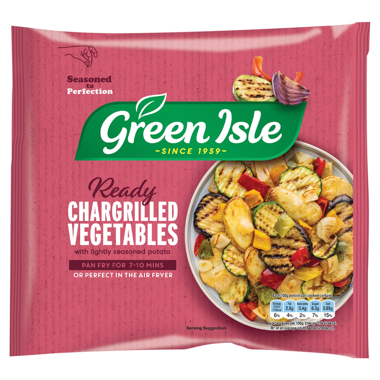 Green Isle Ready Chargrilled Vegetables with Lightly Seasoned Potato (450 g)