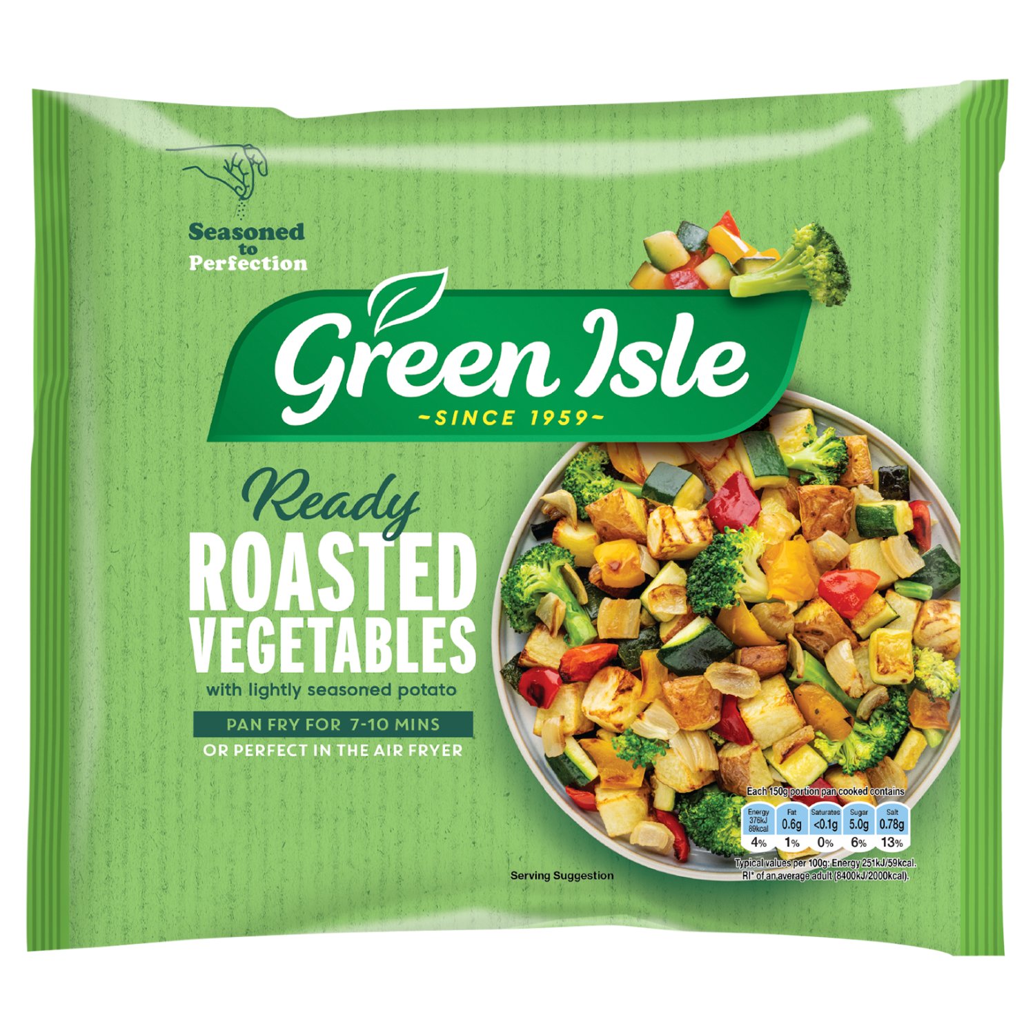 Green Isle Ready Roasted Vegetables with Lightly Seasoned Potato (550 g)